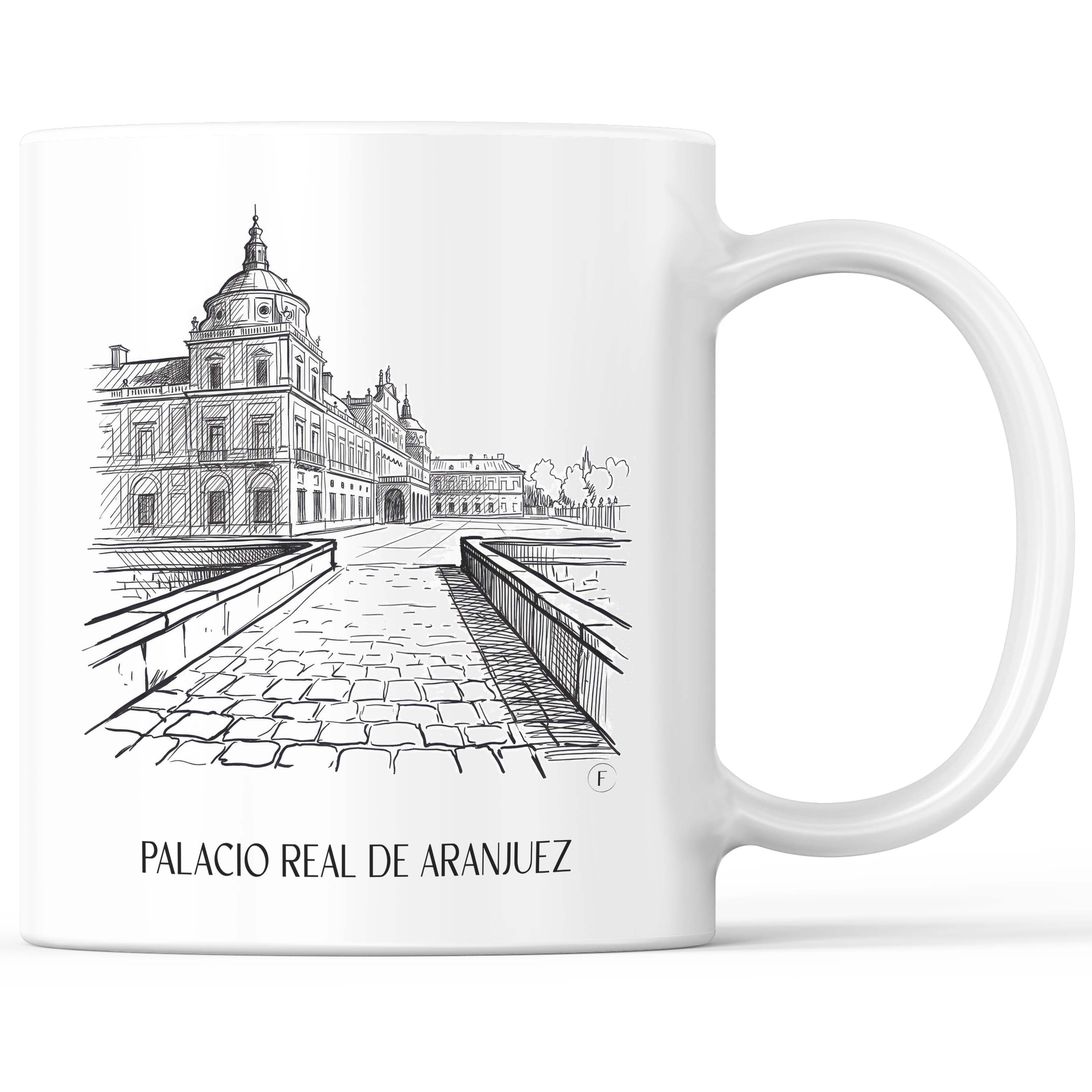 Palacio Real Kaffeebecher - Aranjuez - Spanien Becher - Kaffeetasse im Skizze Stil - favplace