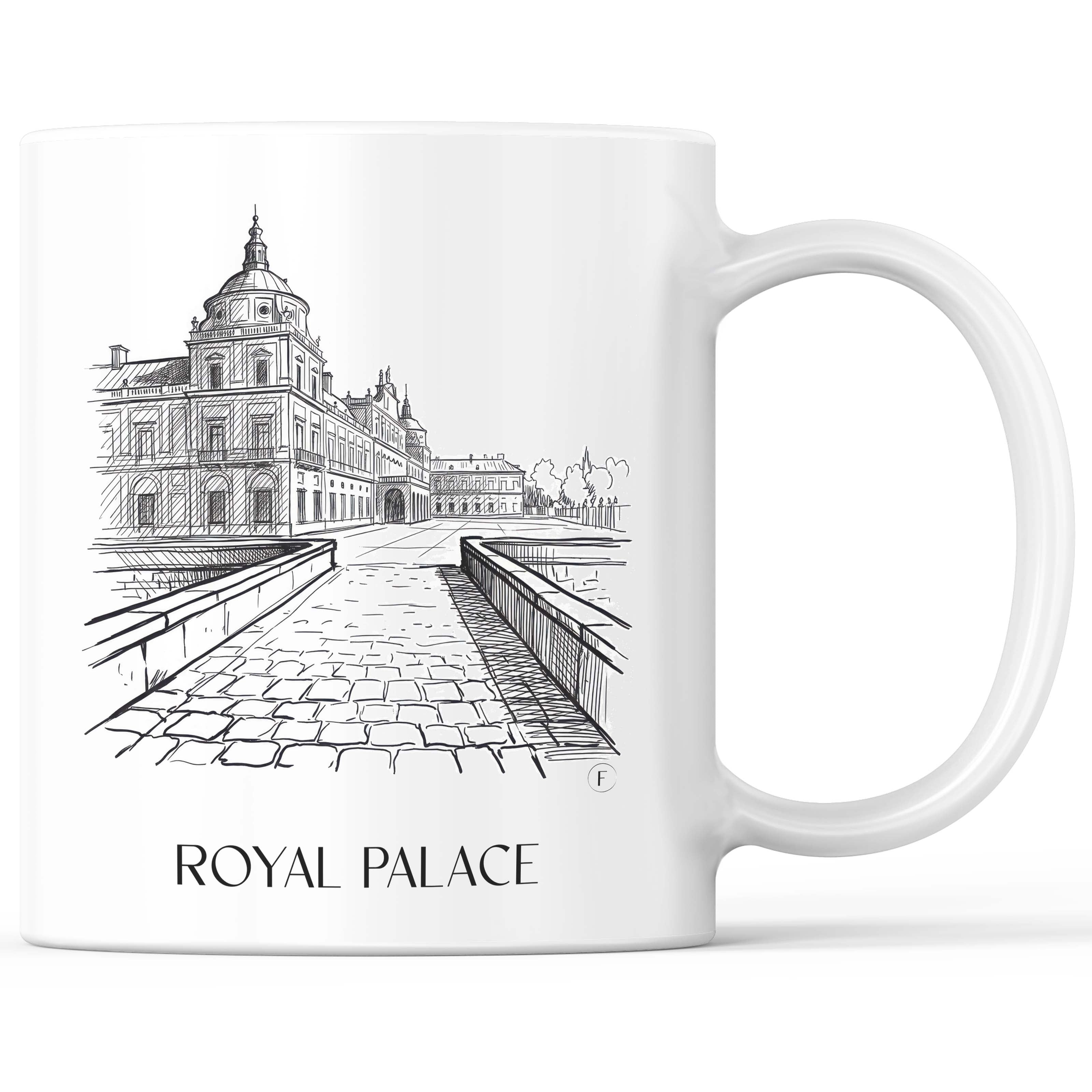 Palacio Real Kaffeebecher - Aranjuez - Spanien Becher - Kaffeetasse im Skizze Stil - favplace