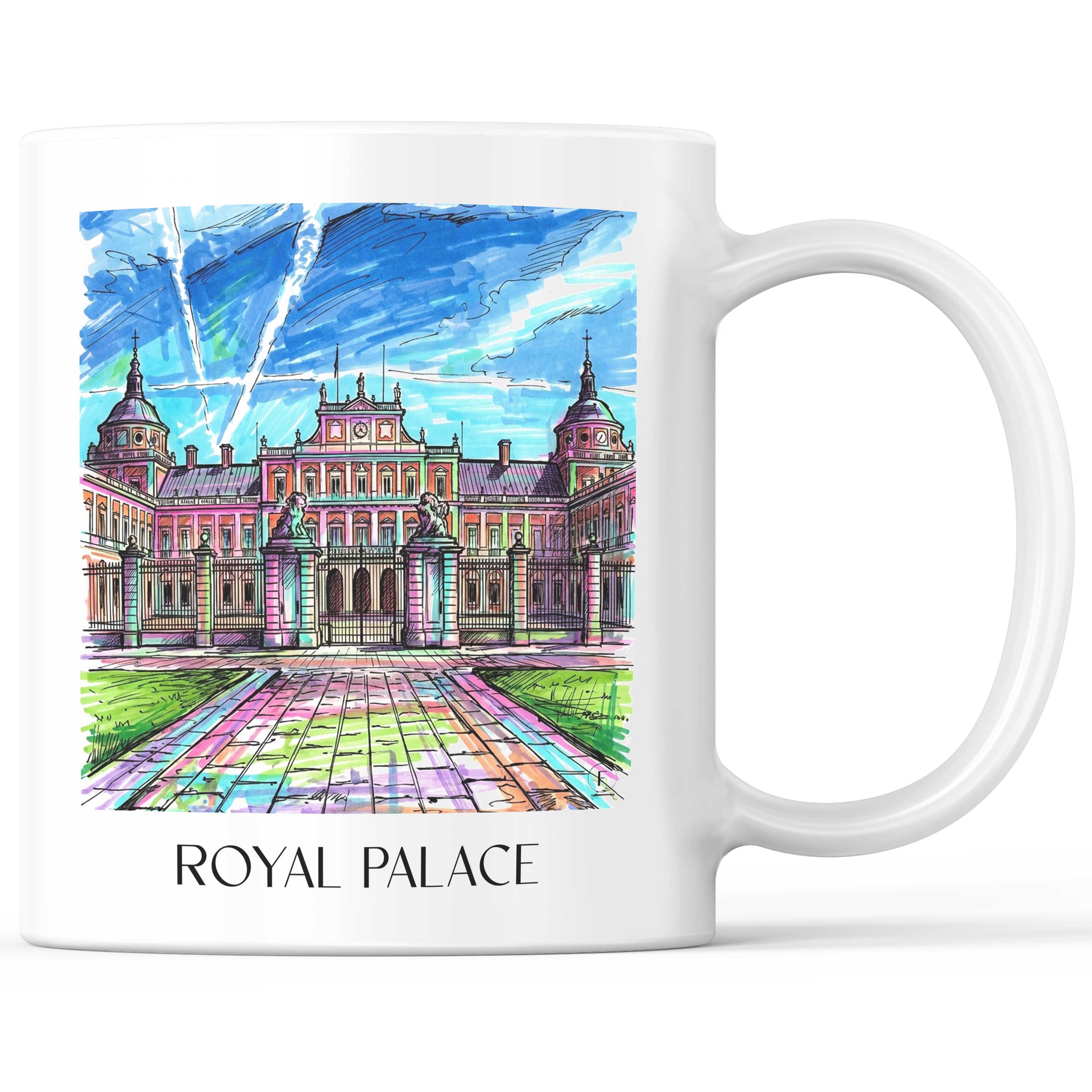 Palacio Real Kaffeebecher - Aranjuez - Spanien Becher - Kaffeetasse im Tag Graffiti Stil - favplace