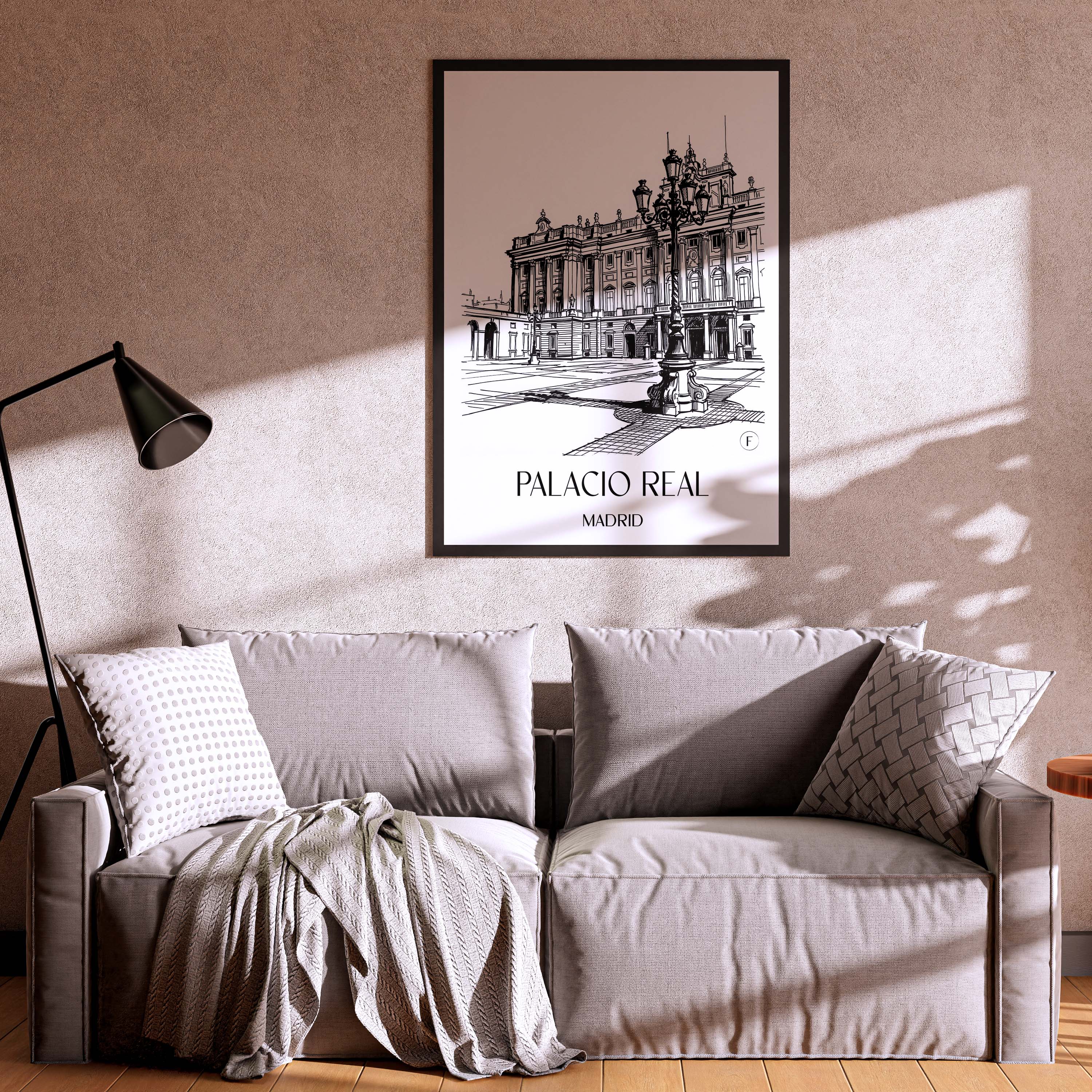 palacio-real-madrid-spanien-poster-skizze