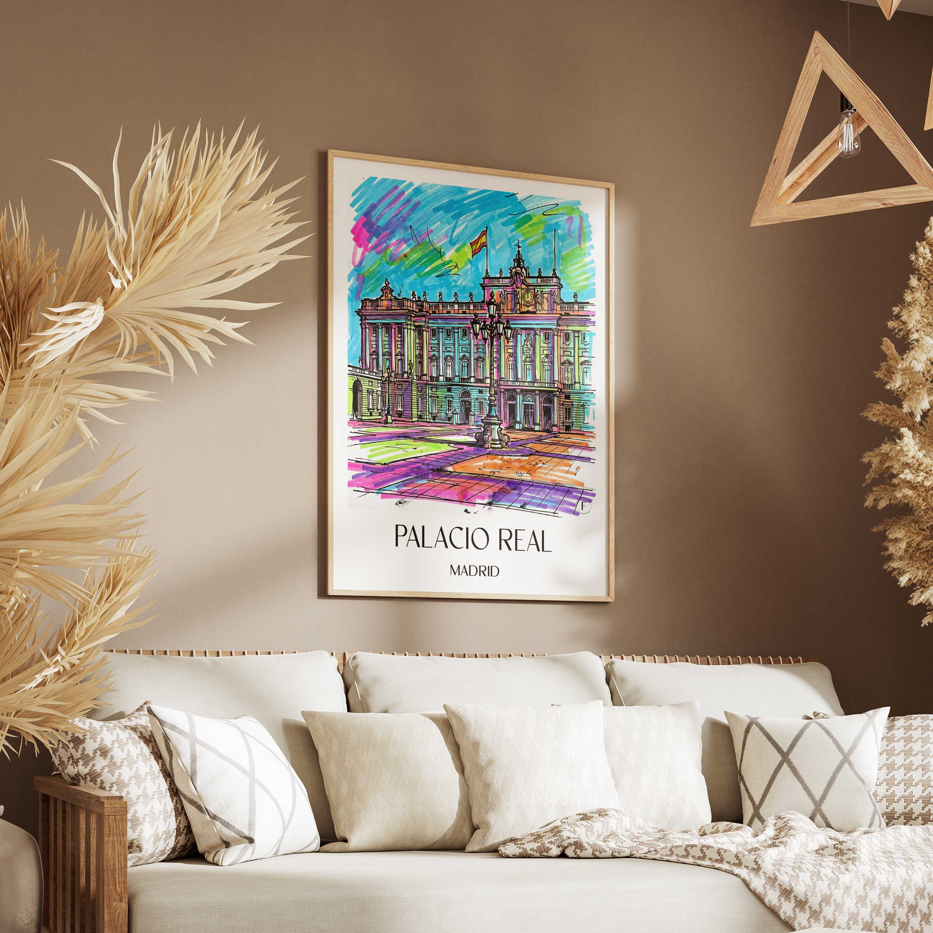 palacio-real-madrid-spanien-poster-graffiti