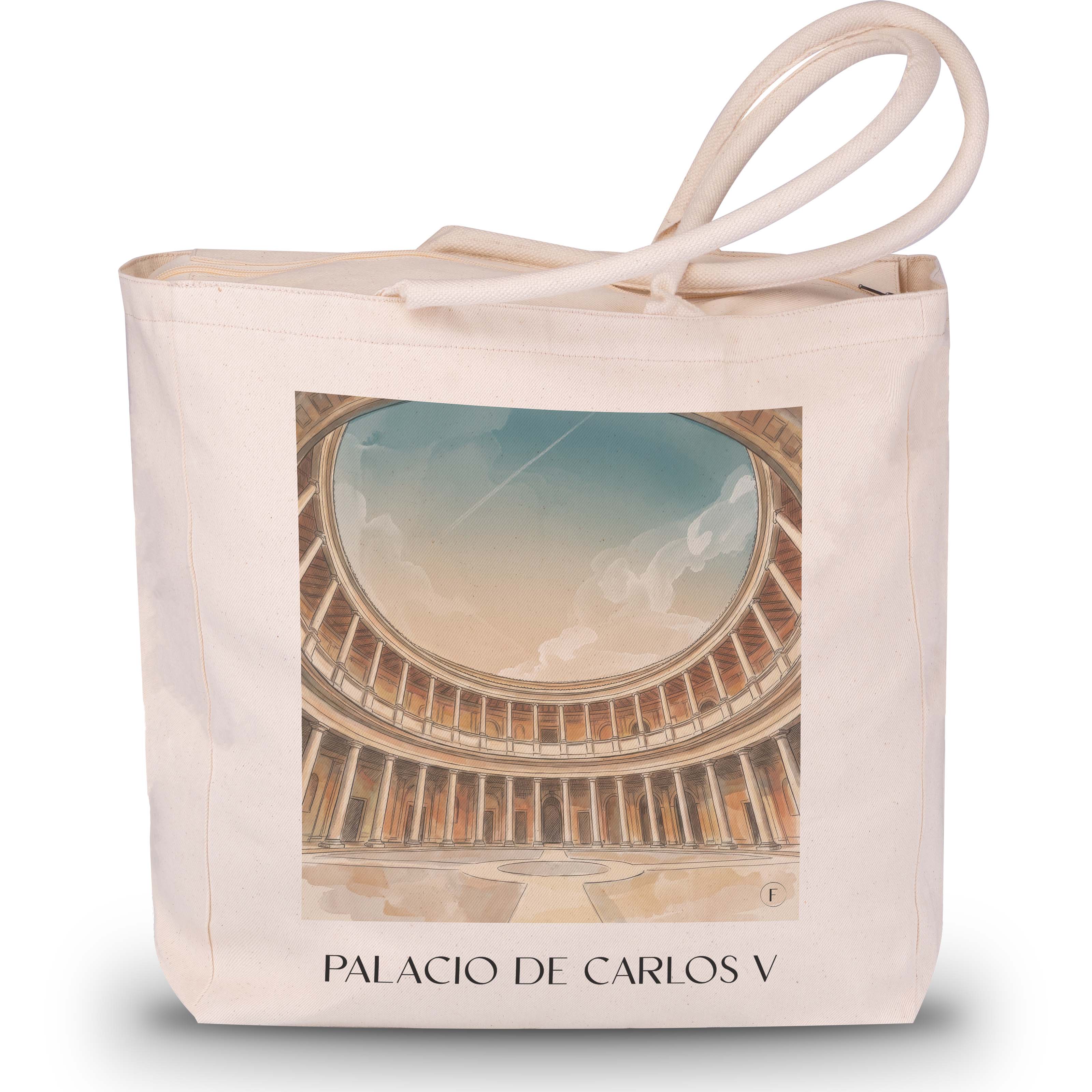palacio-de-carlos-v-granada-spanien-einkaufstasche-aquarell
