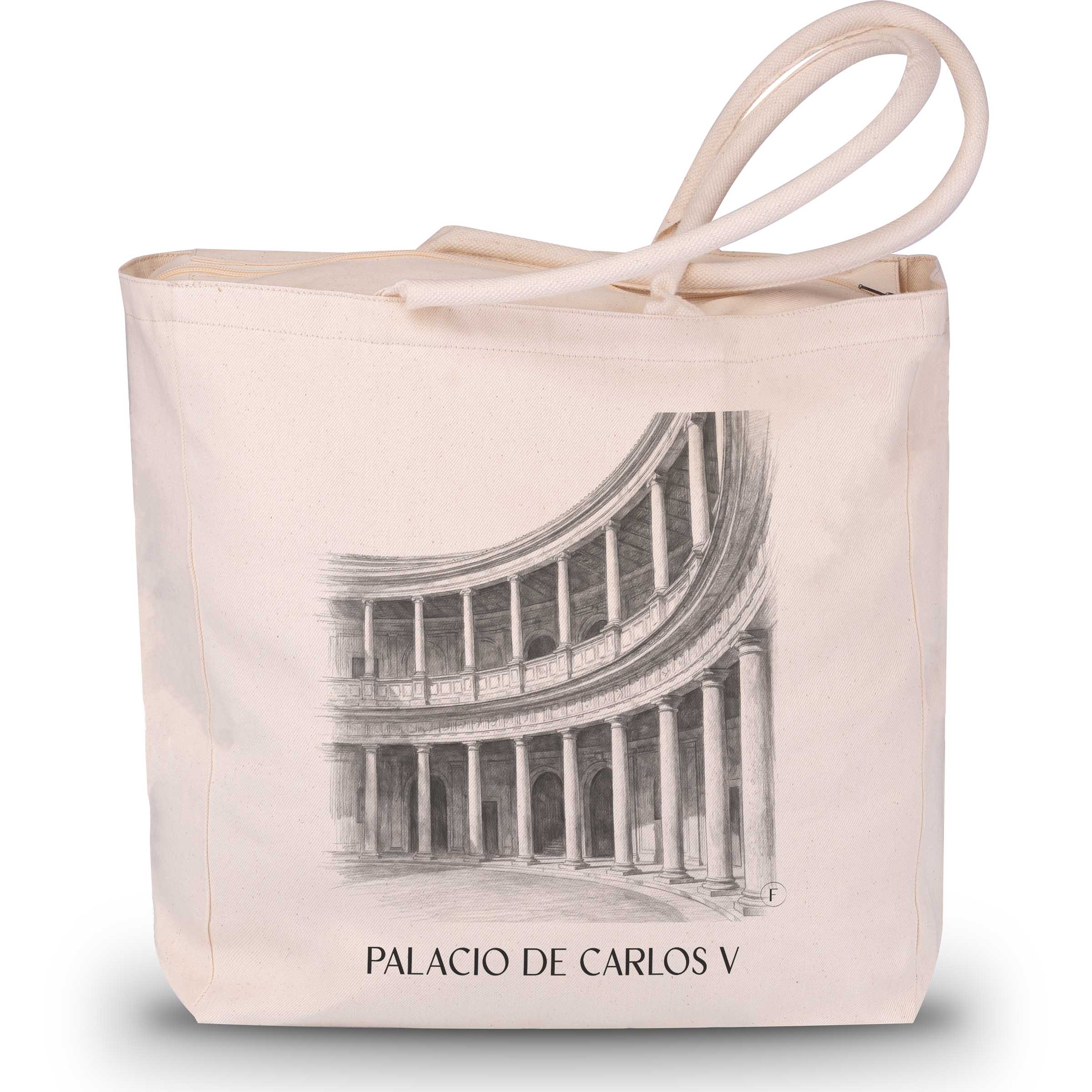 palacio-de-carlos-v-granada-spanien-einkaufstasche-bleistift-zeichnung-drawing