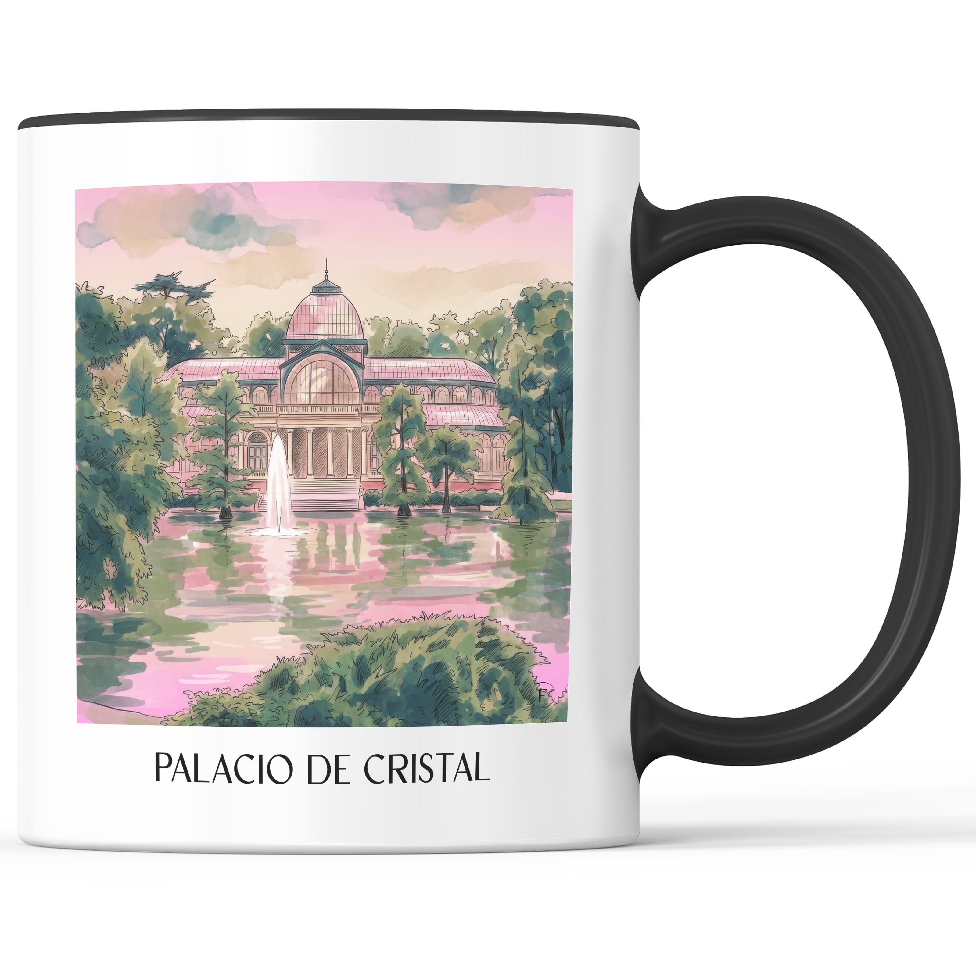palacio-de-cristal-madrid-spanien-kaffeebecher-aquarell-pink-rosa