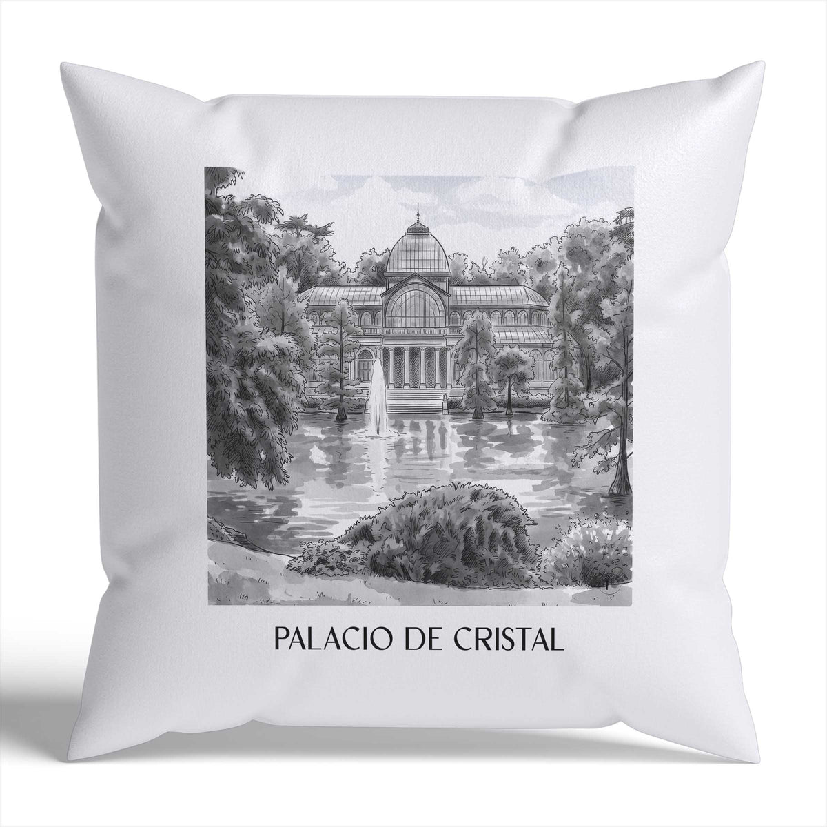 palacio-de-cristal-madrid-spanien-kissenbezug-aquarell-schwarz-weiss