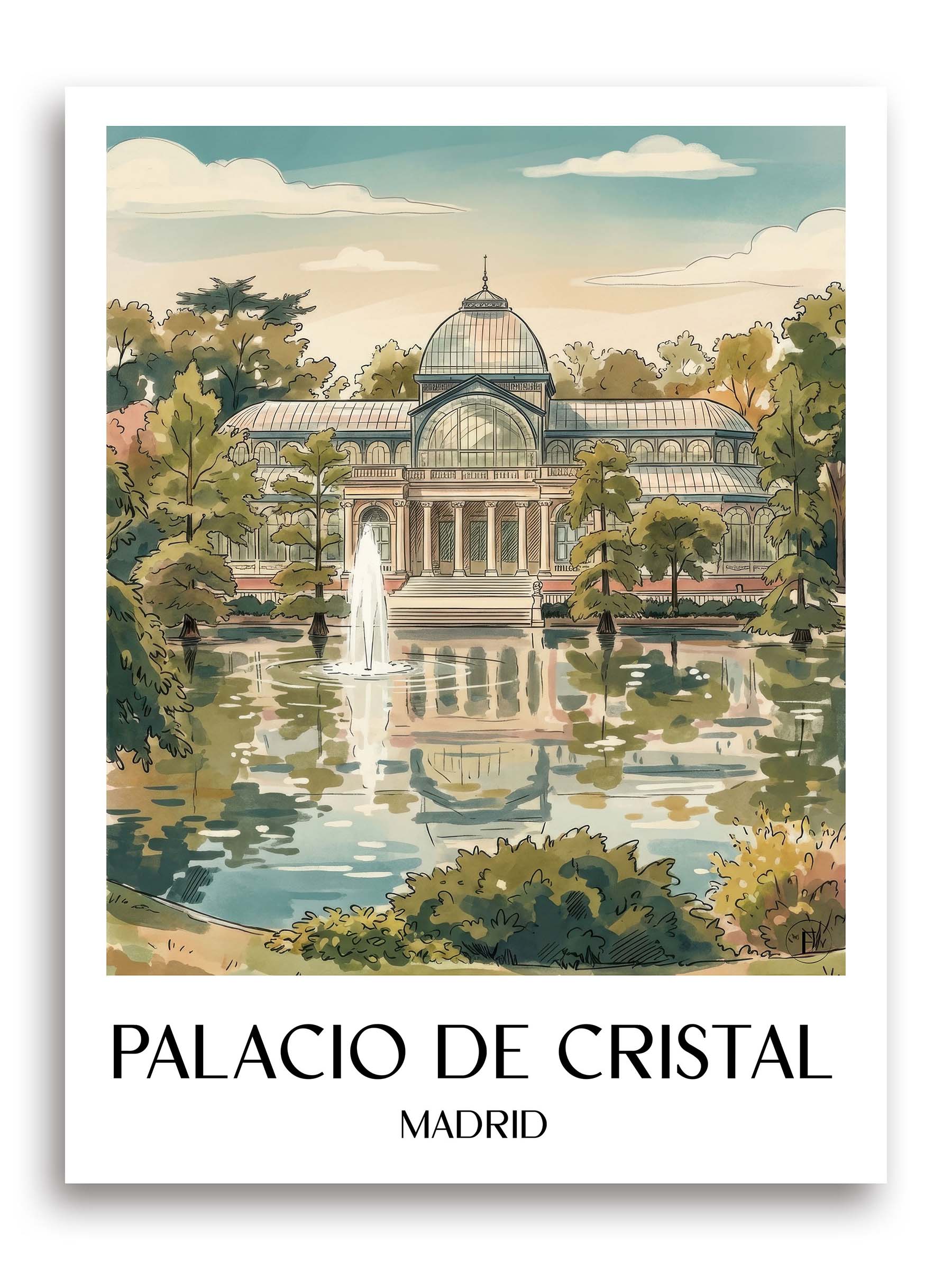 palacio-de-cristal-madrid-spanien-poster-aquarell