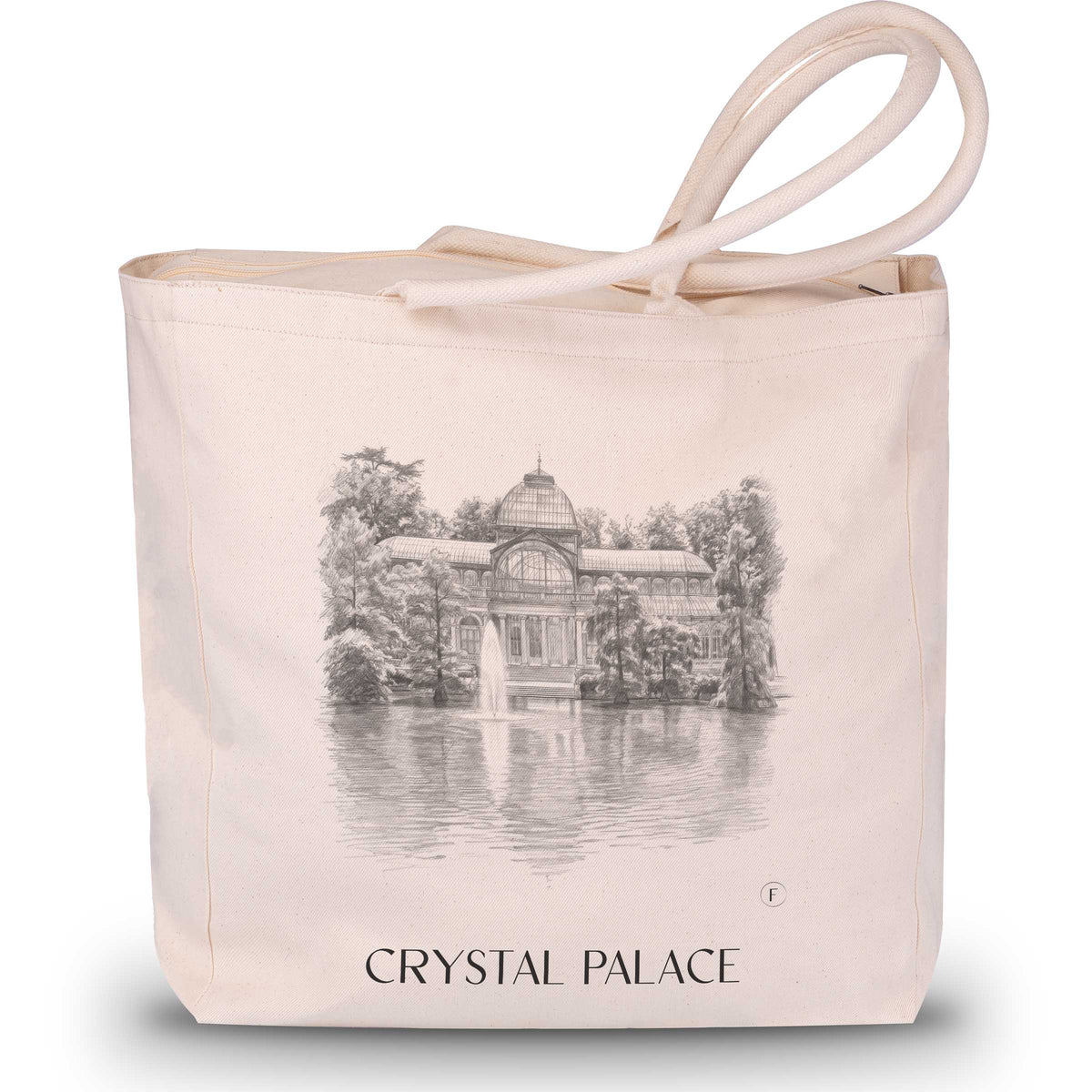 Palacio de Cristal Shopping Tasche - Madrid - Spanien Tote Bag - Einkaufstasche im Zeichnung Stil - favplace