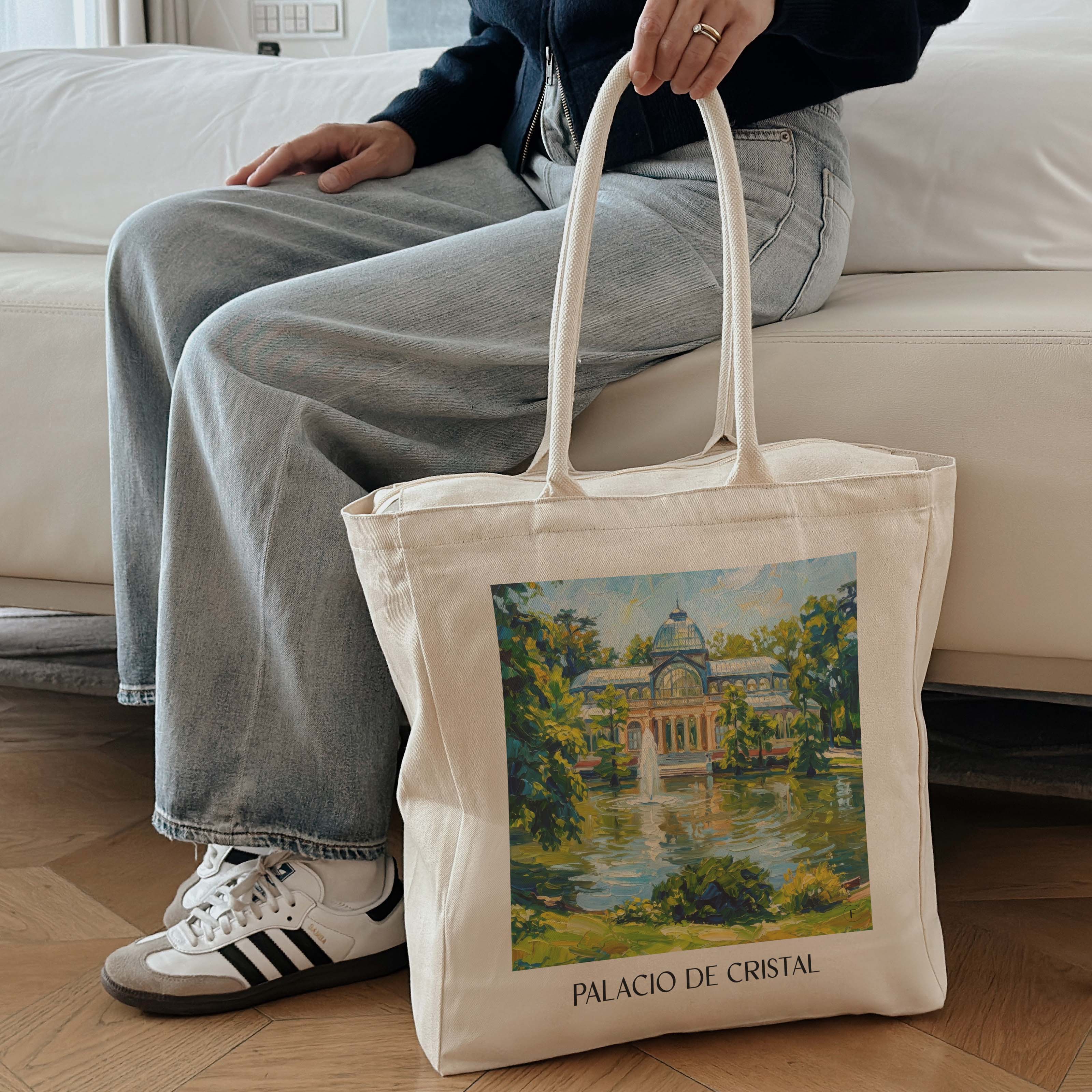 palacio-de-cristal-madrid-spanien-einkaufstasche-oil-painting-oelgemaelde