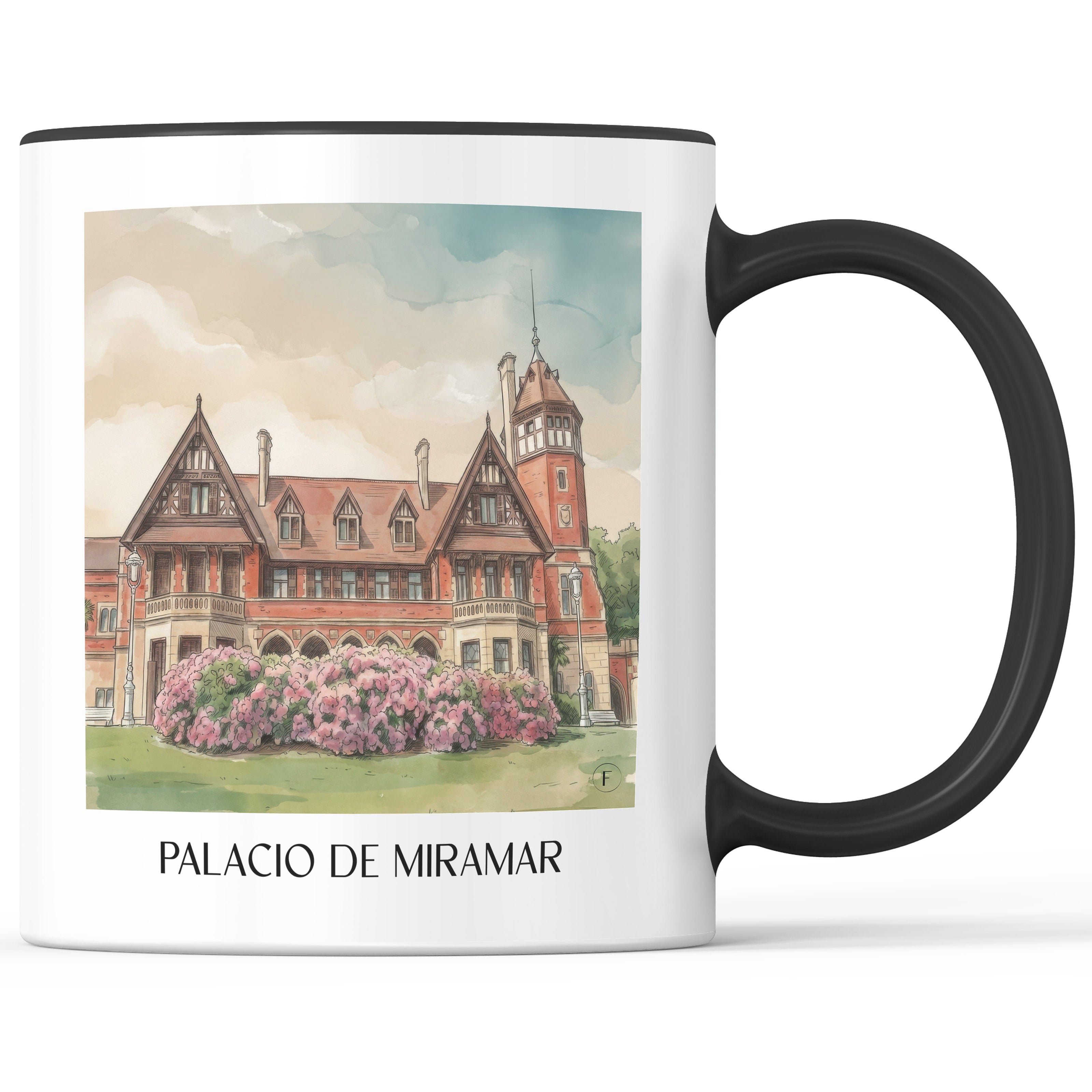 palacio-de-miramar-san-sebastián-spanien-kaffeebecher-aquarell