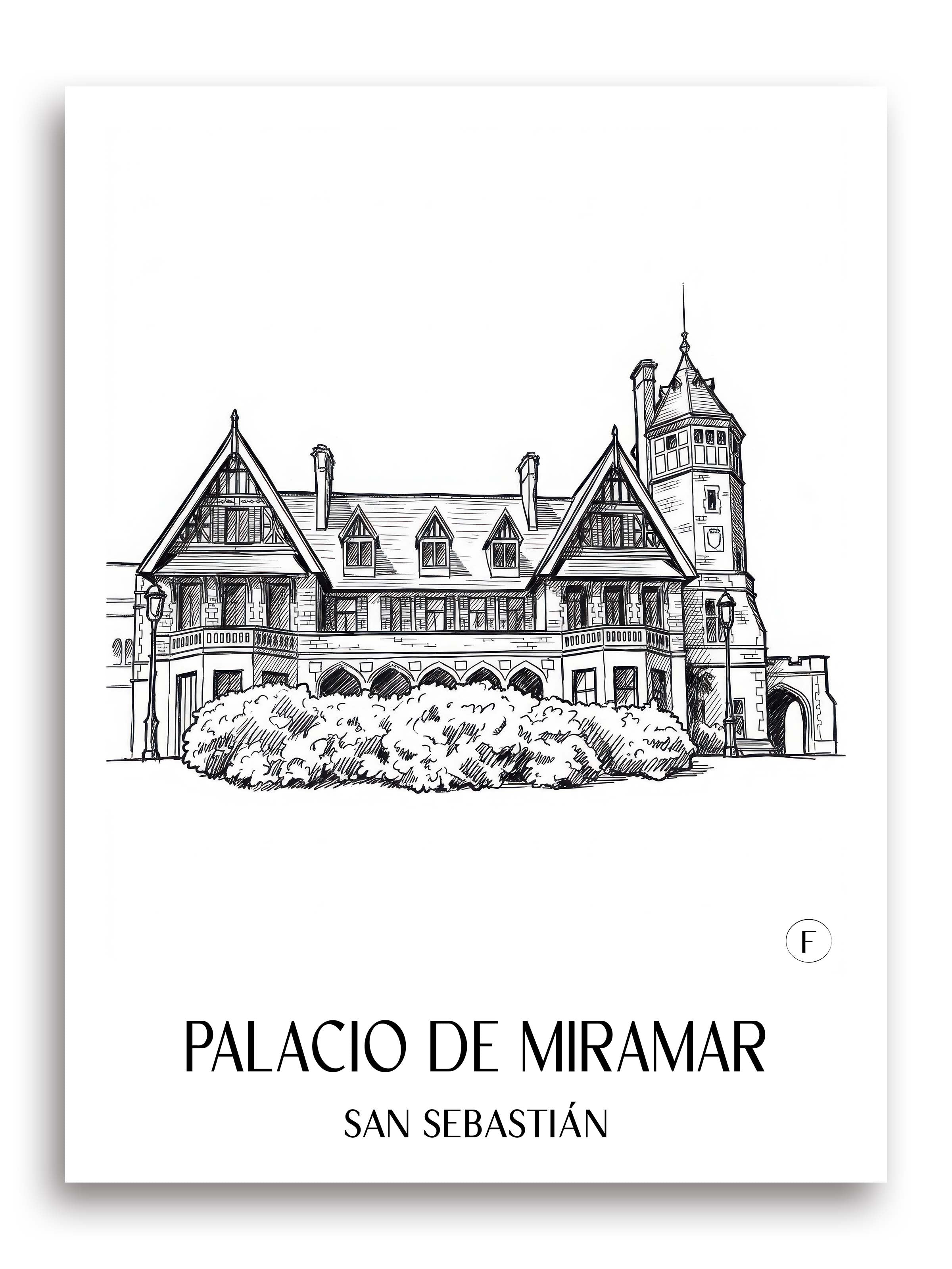 palacio-de-miramar-san-sebastián-spanien-poster-skizze