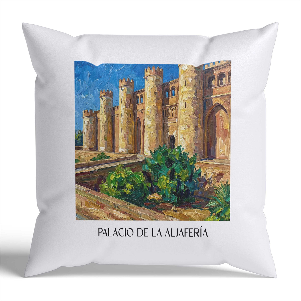 palacio-de-la-aljafería-zaragoza-spanien-kissenbezug-oil-painting-oelgemaelde