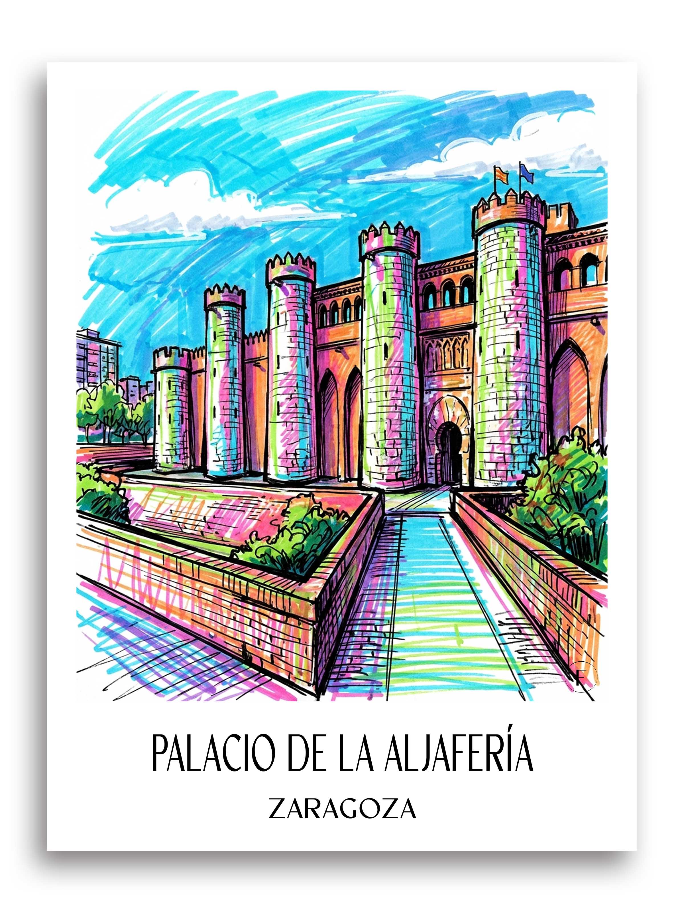 palacio-de-la-aljafería-zaragoza-spanien-poster-graffiti