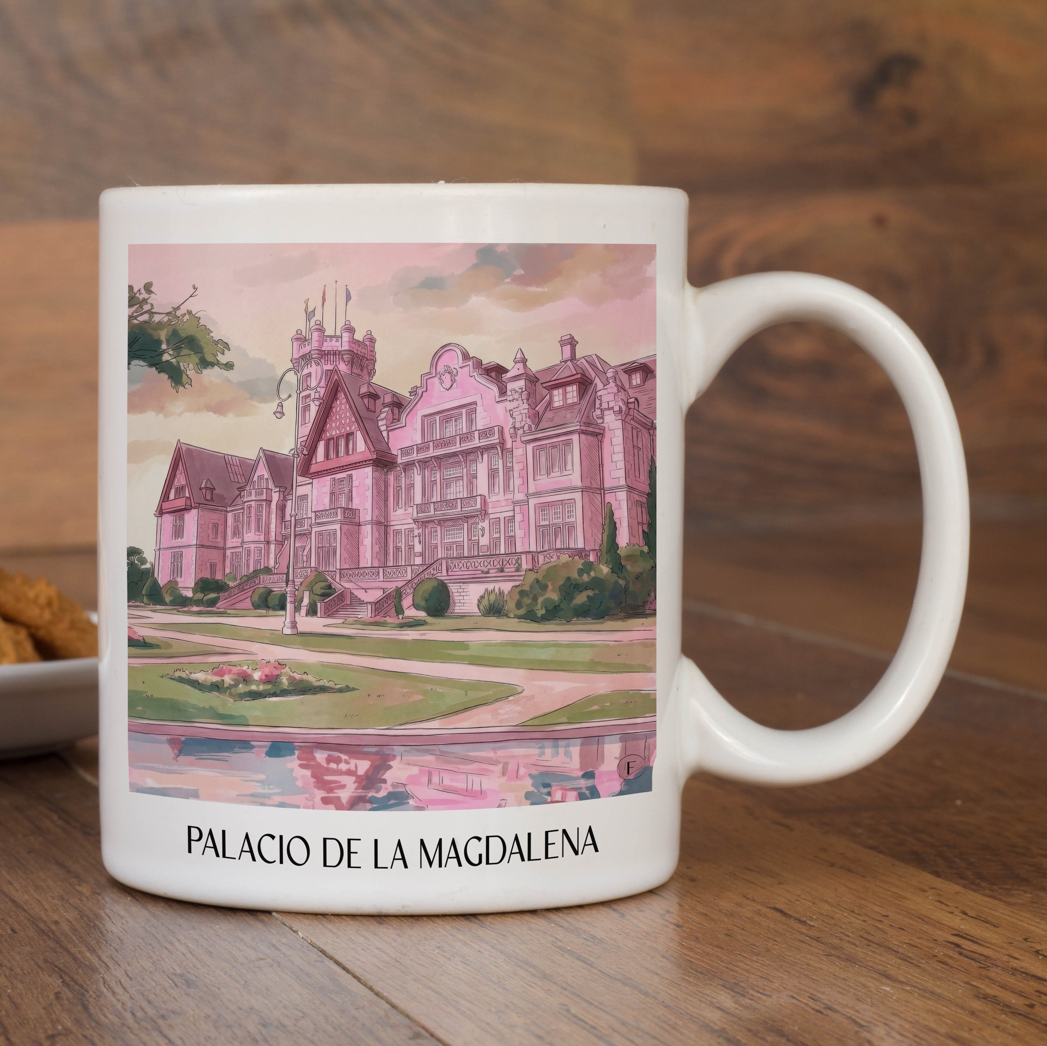 palacio-de-la-magdalena-santander-spanien-kaffeebecher-aquarell-pink-rosa