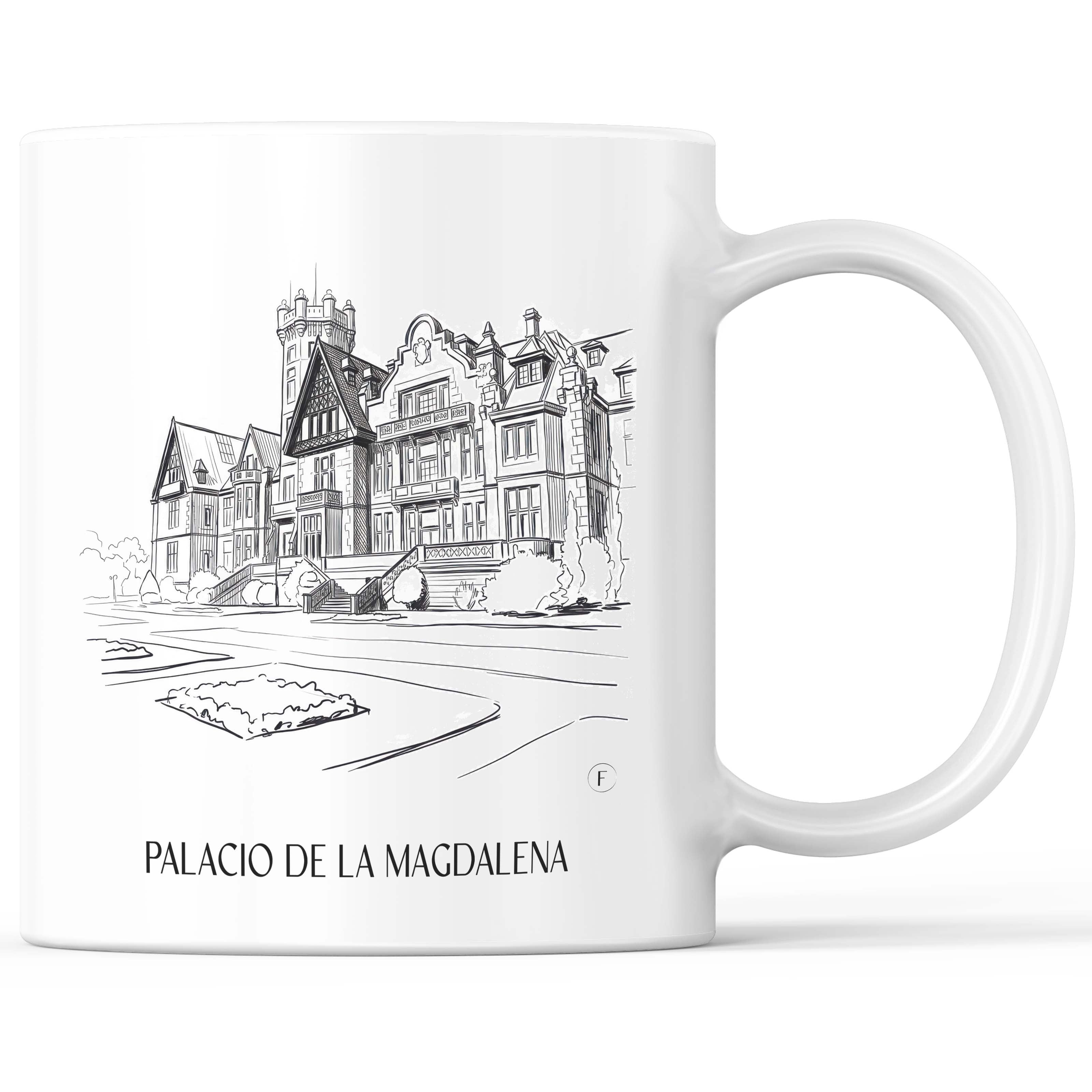 Palacio de la Magdalena Kaffeebecher - Santander - Spanien Becher - Kaffeetasse im Skizze Stil - favplace