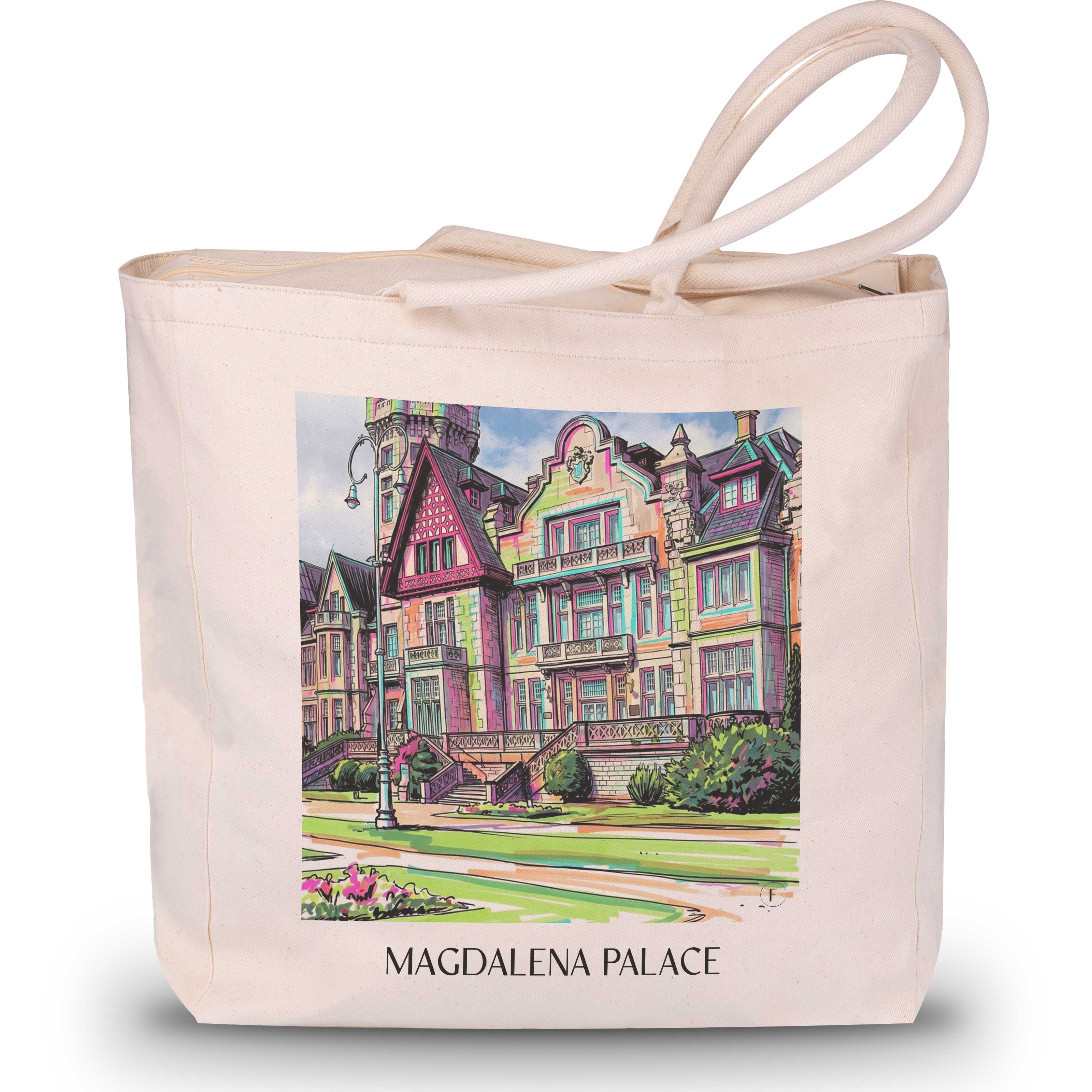 Palacio de la Magdalena Shopping Tasche - Santander - Spanien Tote Bag - Einkaufstasche im Tag Graffiti Stil - favplace