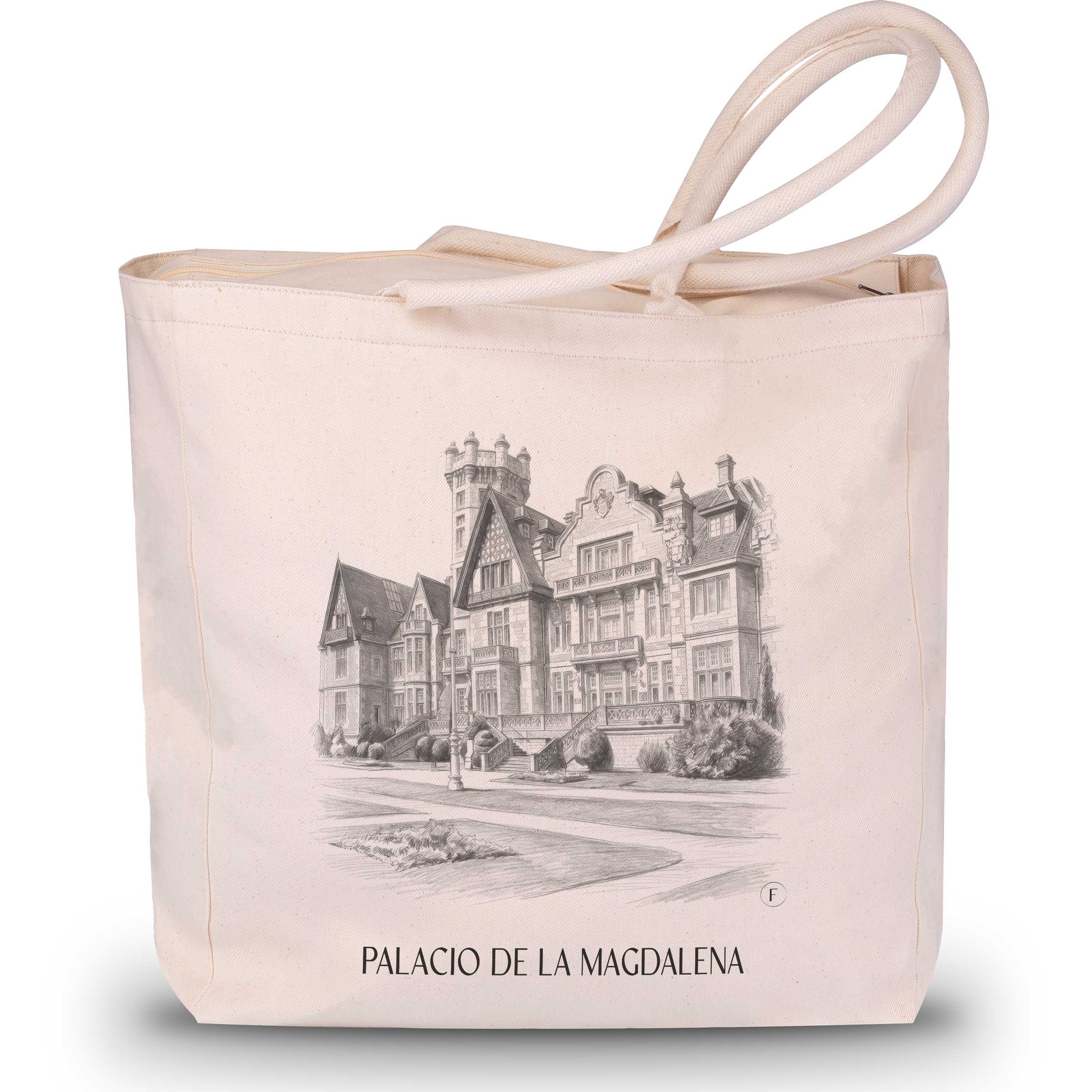 palacio-de-la-magdalena-santander-spanien-einkaufstasche-bleistift-zeichnung-drawing