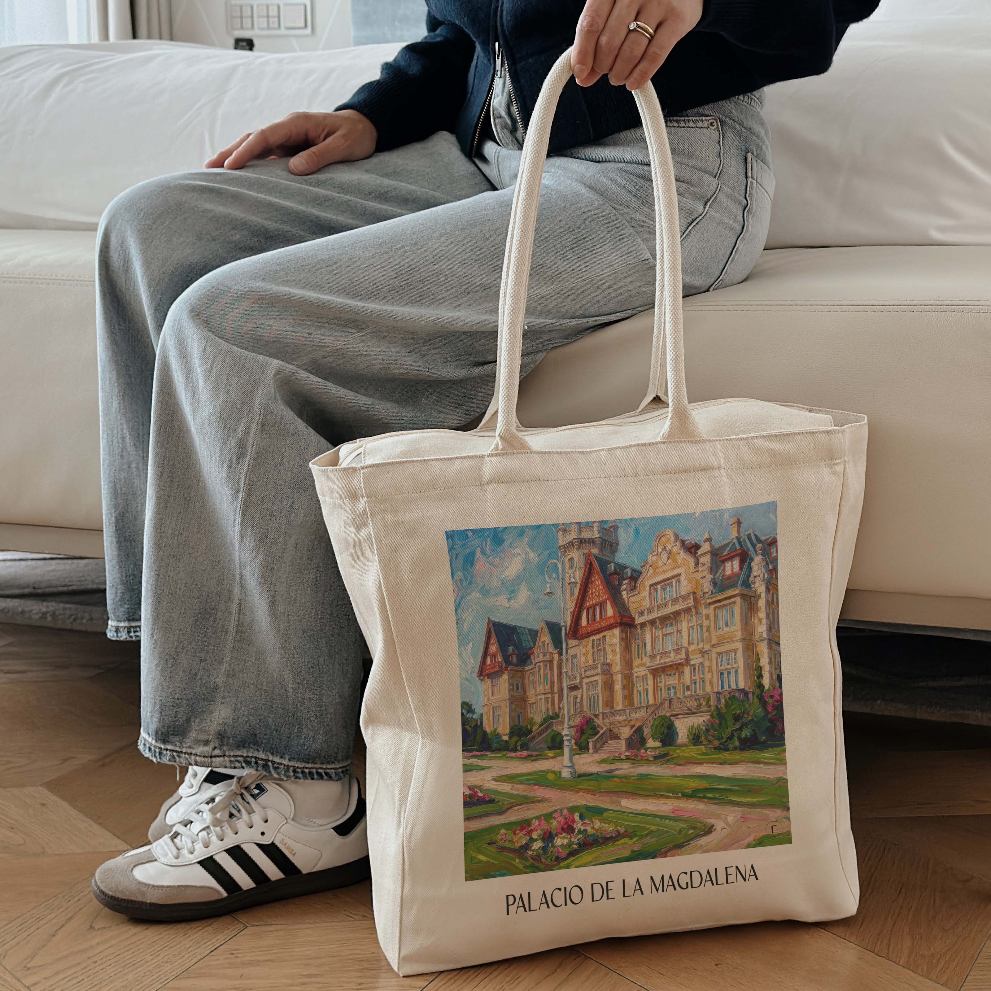 palacio-de-la-magdalena-santander-spanien-einkaufstasche-oil-painting-oelgemaelde