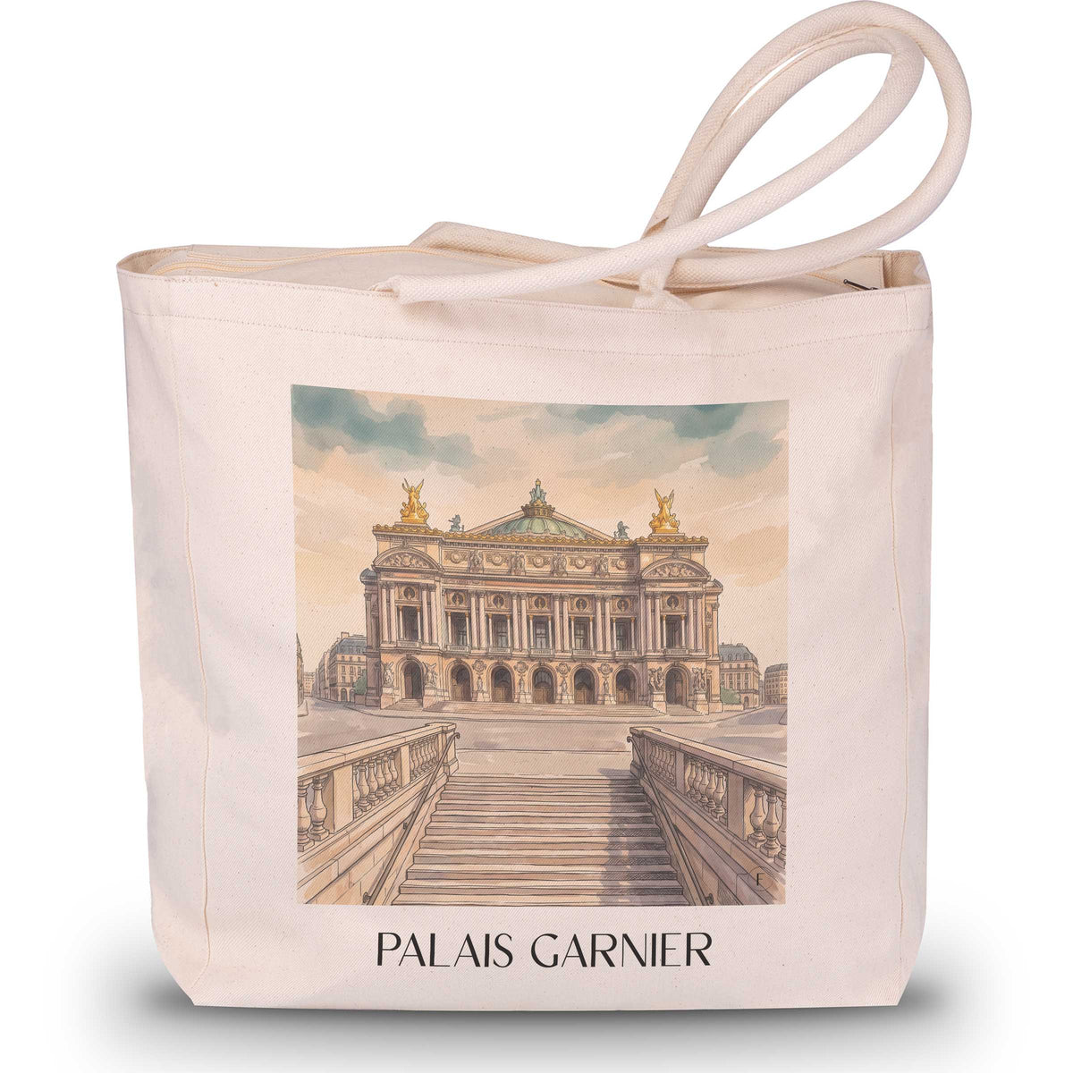 Palais Garnier Shopping Tasche - Paris - Frankreich Tote Bag - Einkaufstasche im Aquarell Stil - favplace