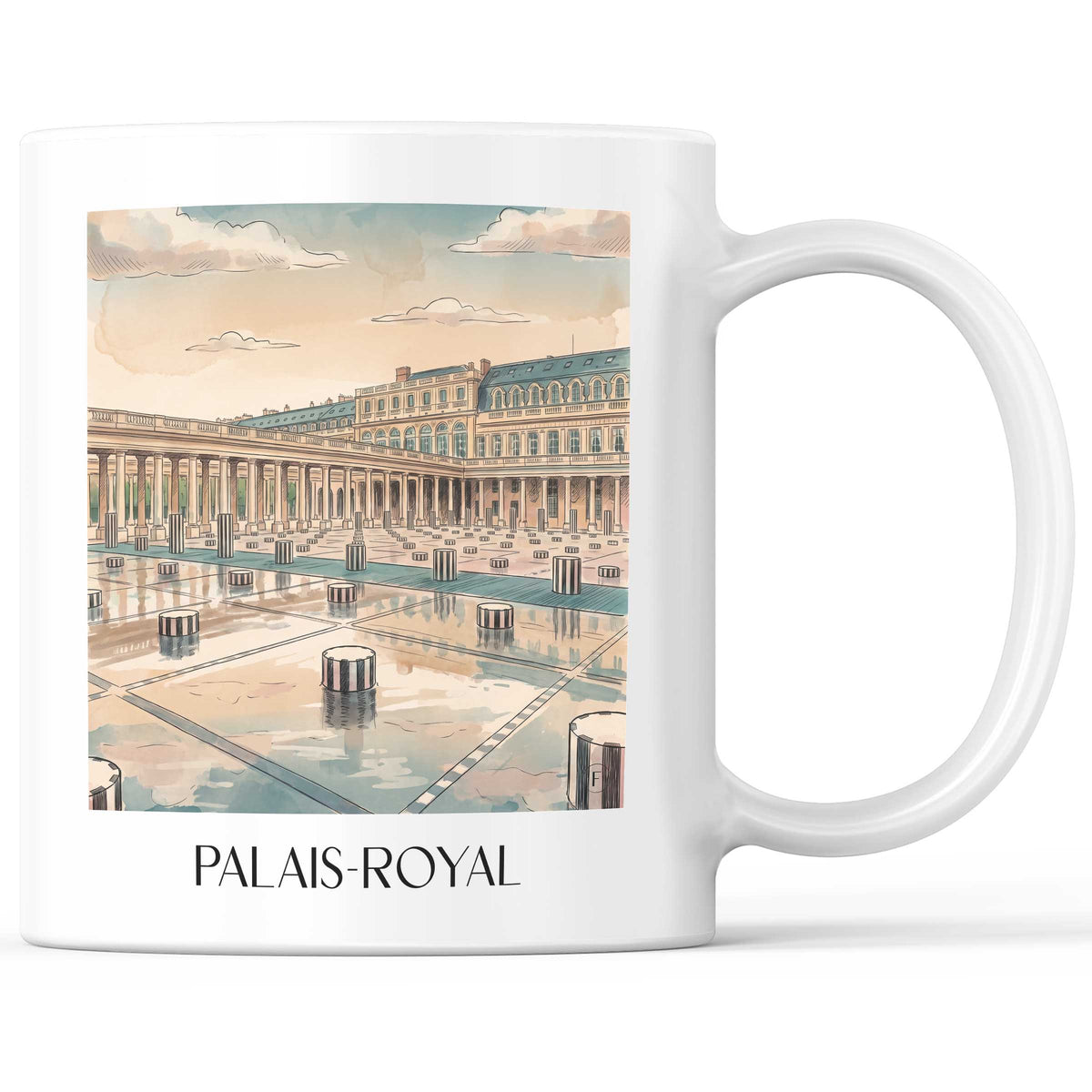 palais-royal-paris-frankreich-kaffeebecher-aquarell