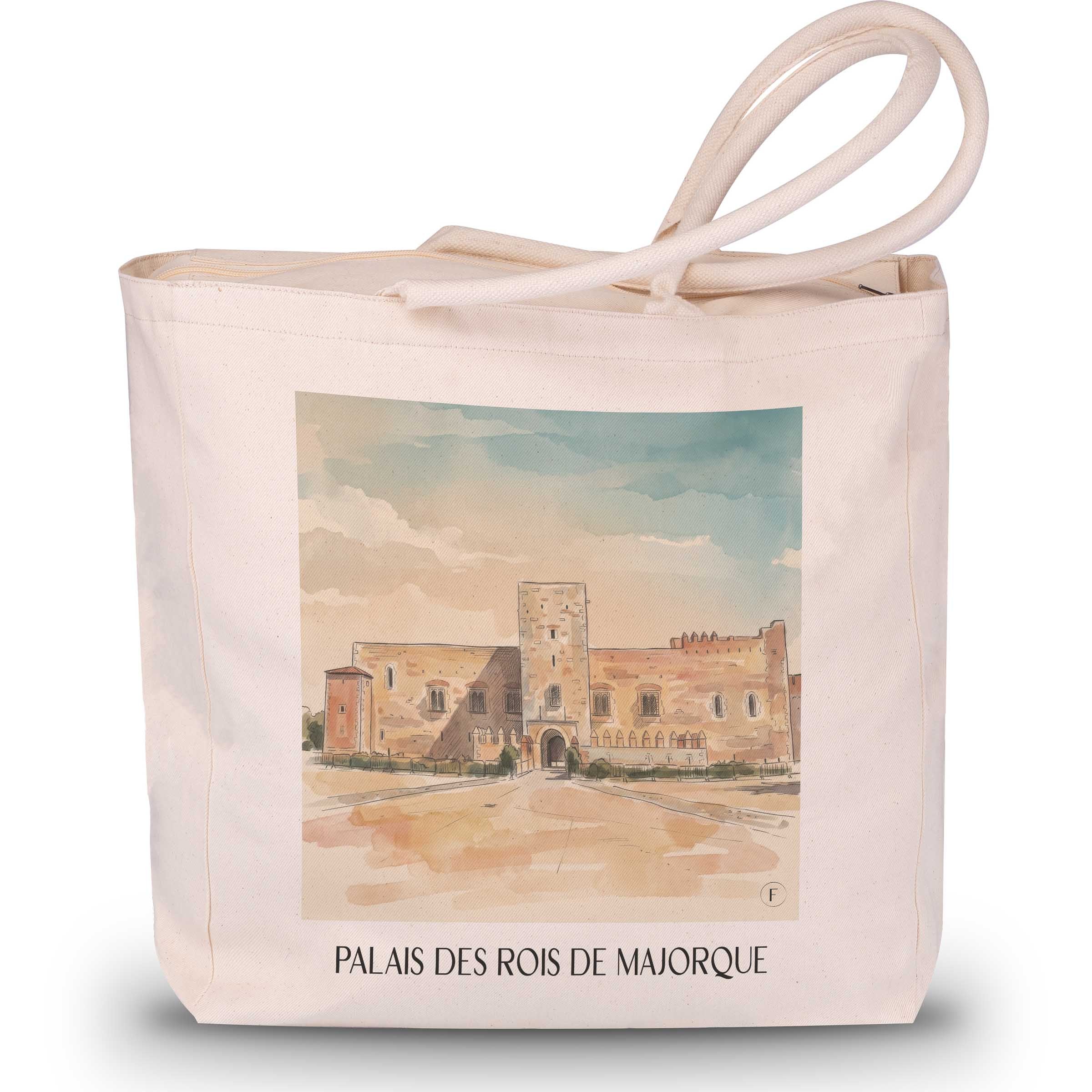 palais-des-rois-de-majorque-perpignan-frankreich-einkaufstasche-aquarell
