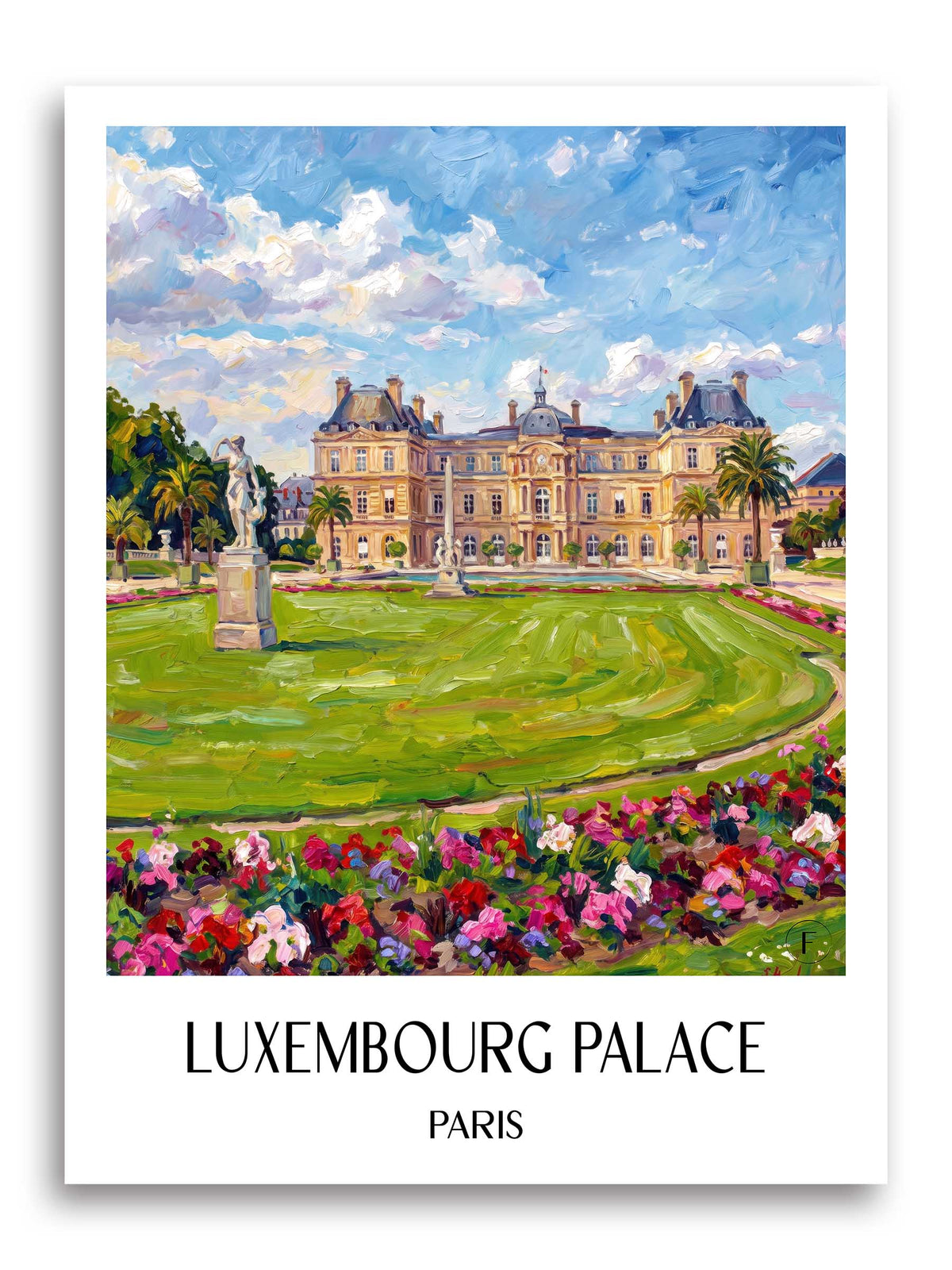Palais du Luxembourg Poster - Paris - Frankreich Kunstdruck - Ölgemälde von A4 bis A1 - favplace