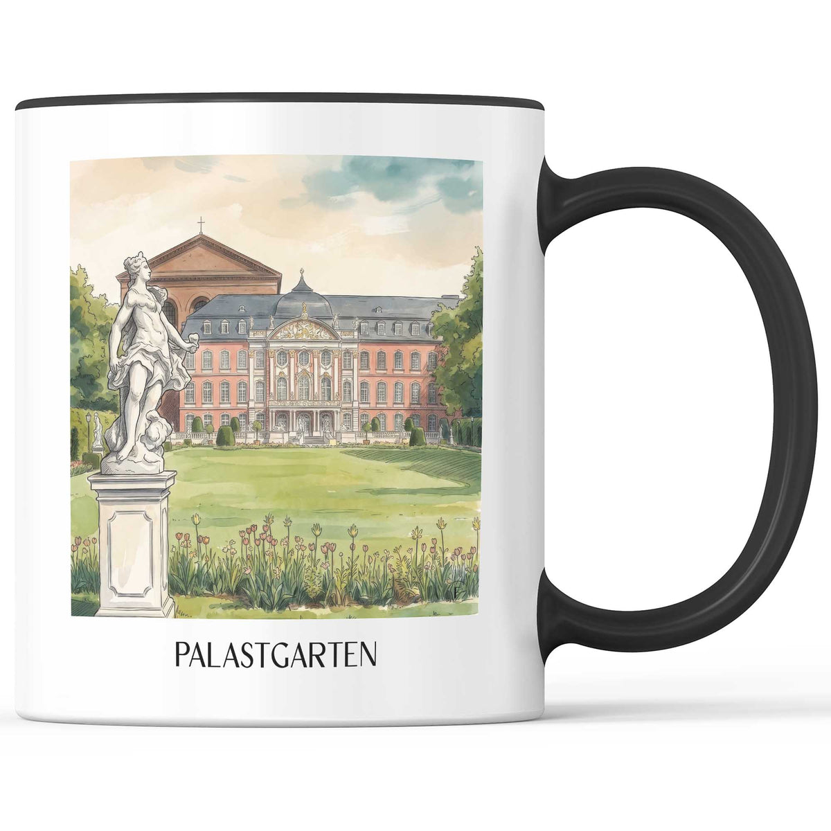 palastgarten-trier-deutschland-kaffeebecher-aquarell