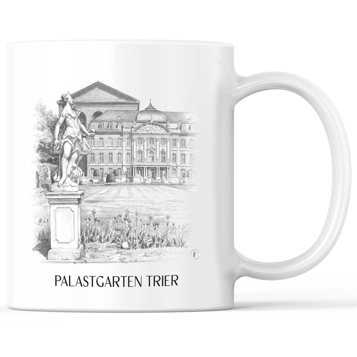 Palastgarten Kaffeebecher - Trier - Deutschland Becher - Kaffeetasse im Zeichnung Stil