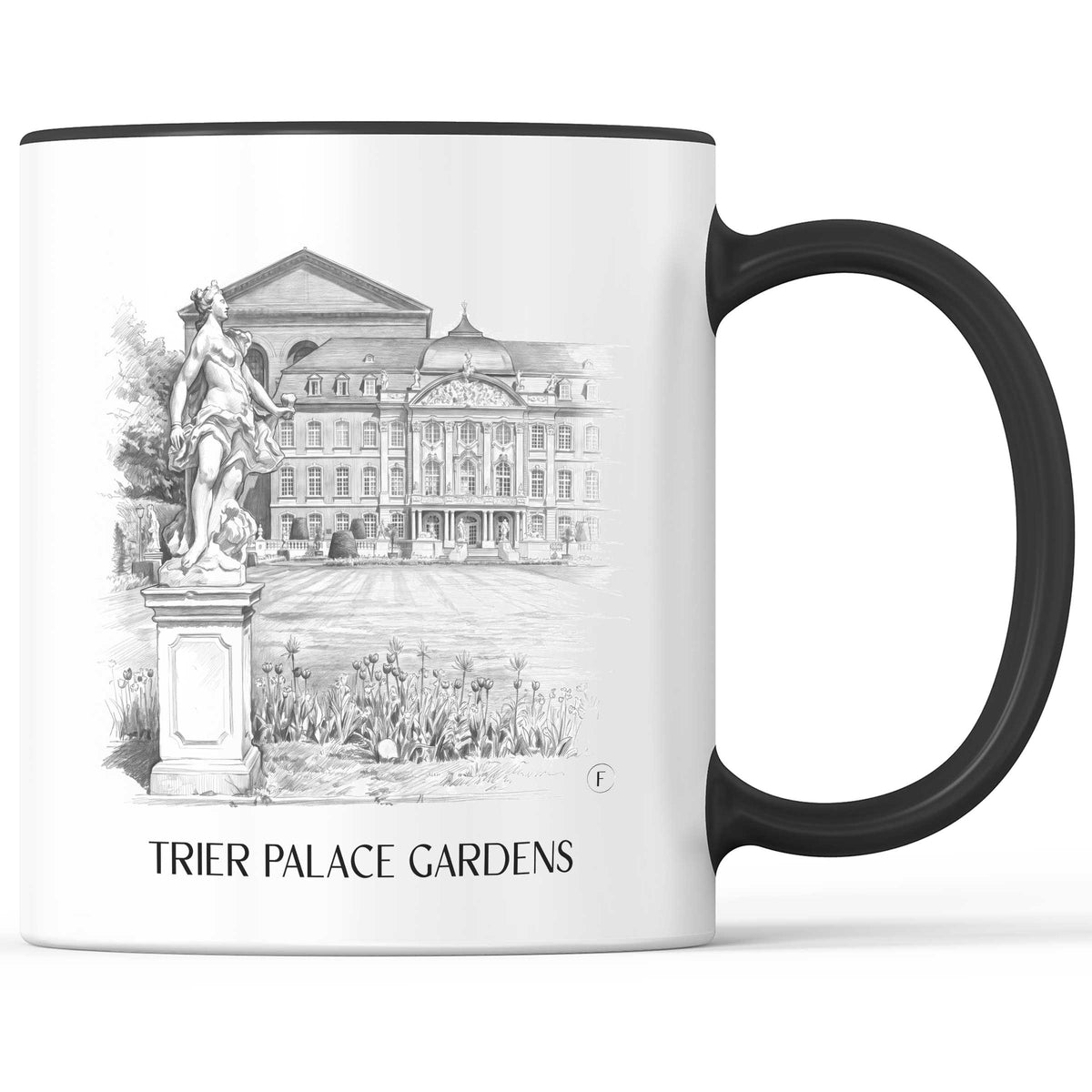Palastgarten Kaffeebecher - Trier - Deutschland Becher - Kaffeetasse im Zeichnung Stil