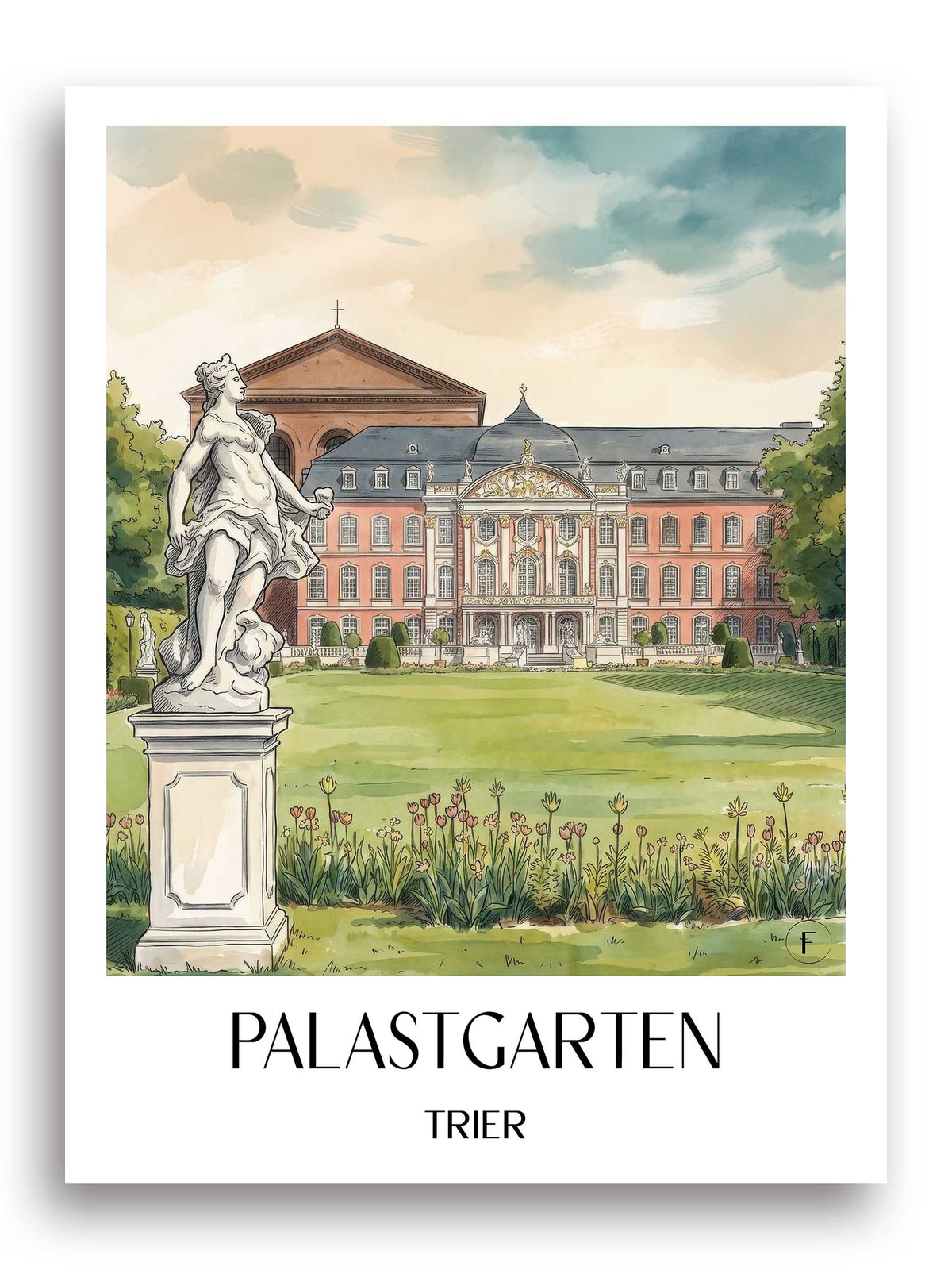palastgarten-trier-deutschland-poster-aquarell
