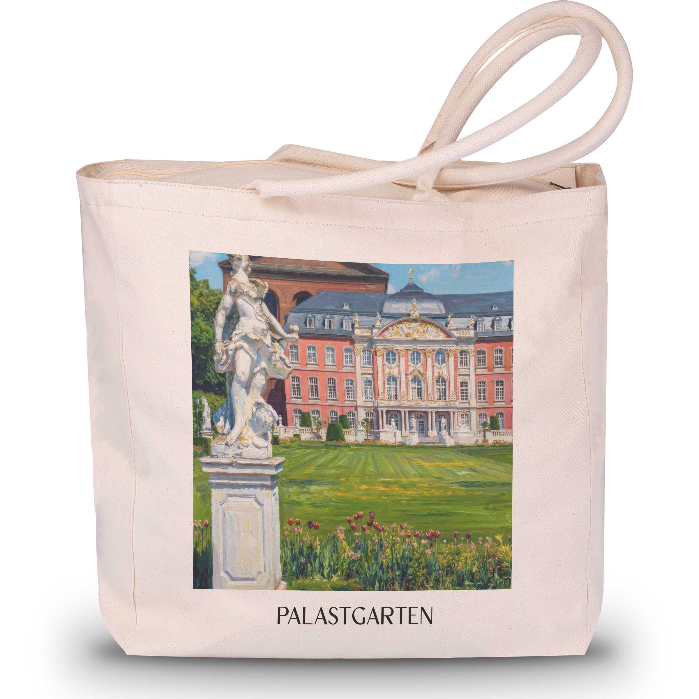 palastgarten-trier-deutschland-einkaufstasche-oil-painting-oelgemaelde