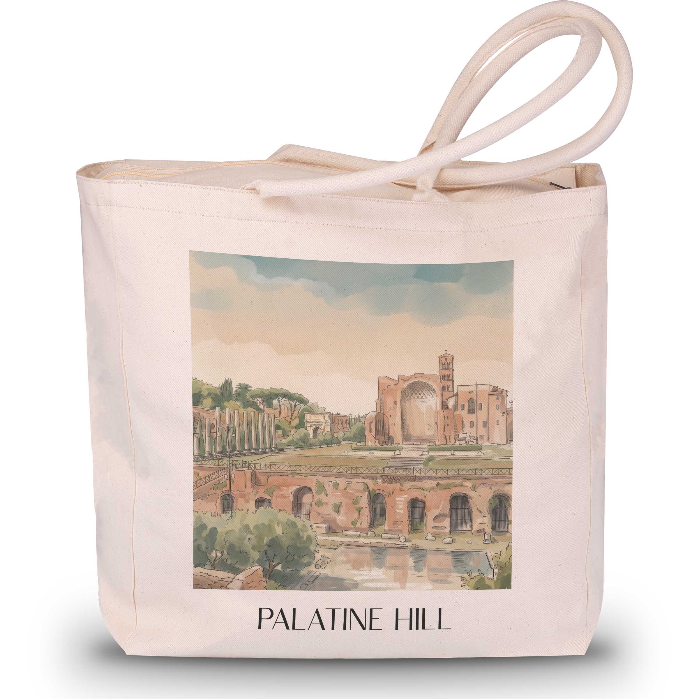 Palatin Hügel Shopping Tasche - Rom - Italien Tote Bag - Einkaufstasche im Aquarell Stil - favplace