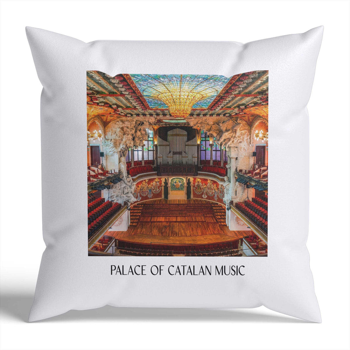 Palau de la Música Catalana Kissenhülle - Zierkissen Bezug - Barcelona - Spanien Kissen bzw. Kissenbezug im Ölgemälde Stil - favplace