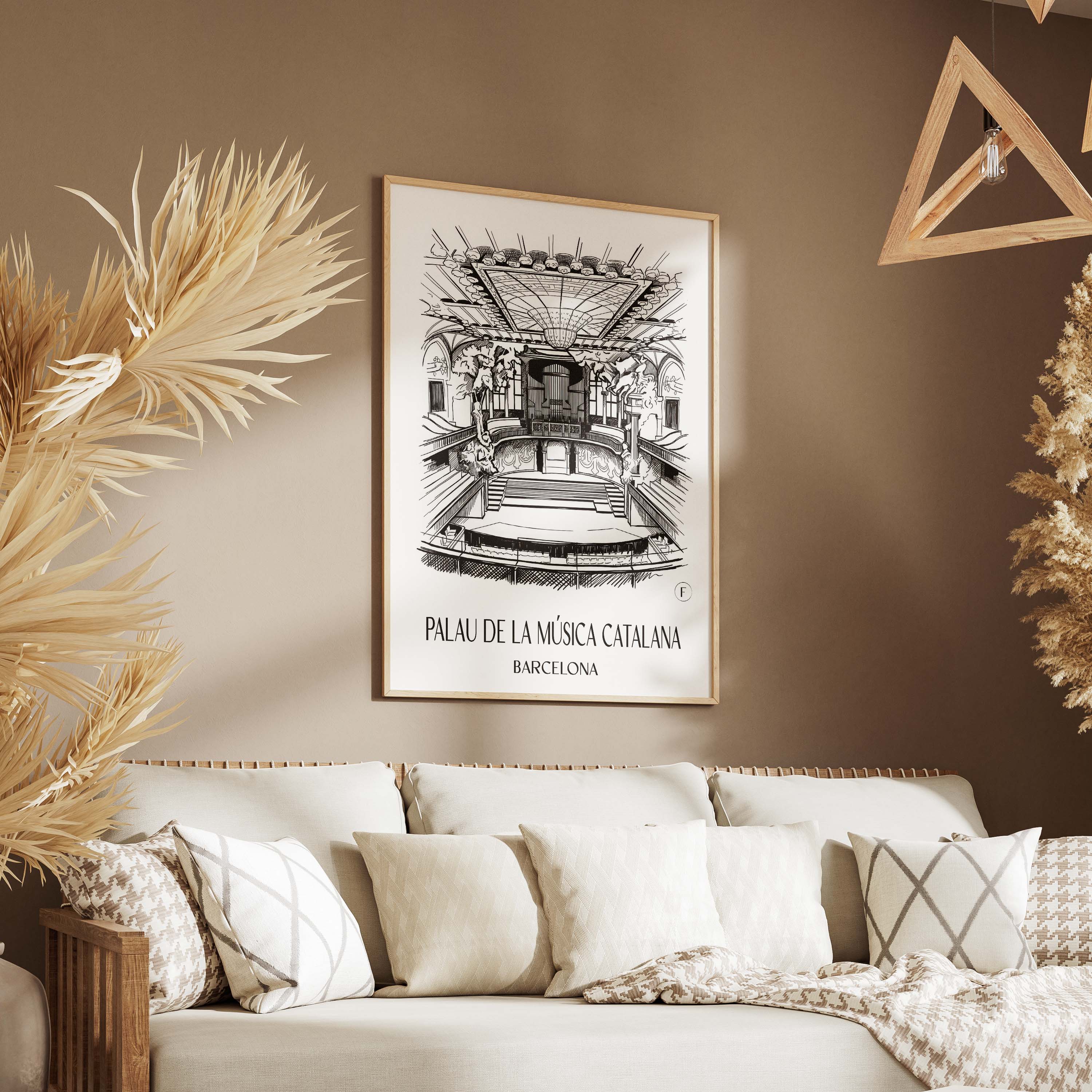 palau-de-la-música-catalana-barcelona-spanien-poster-skizze