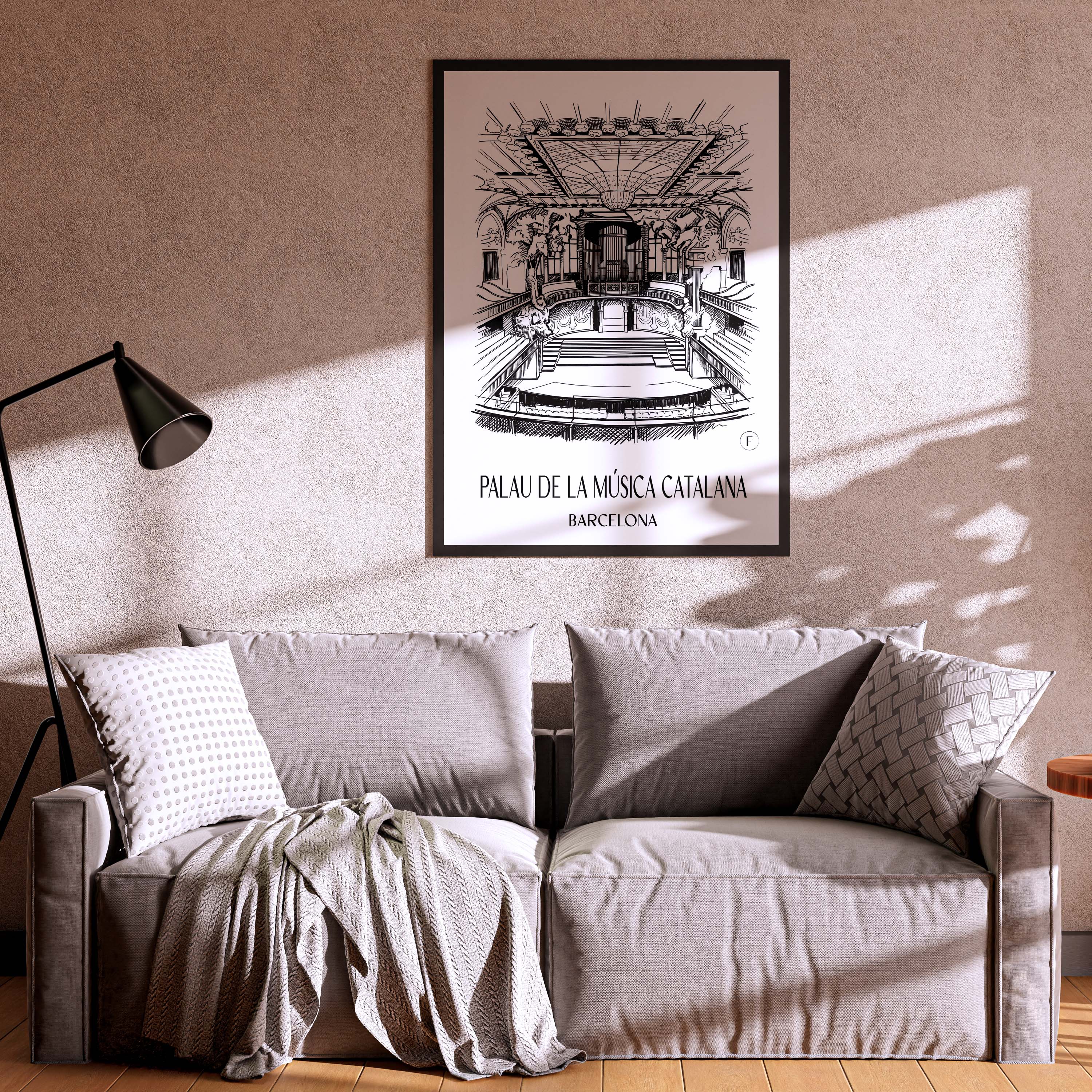 palau-de-la-música-catalana-barcelona-spanien-poster-skizze