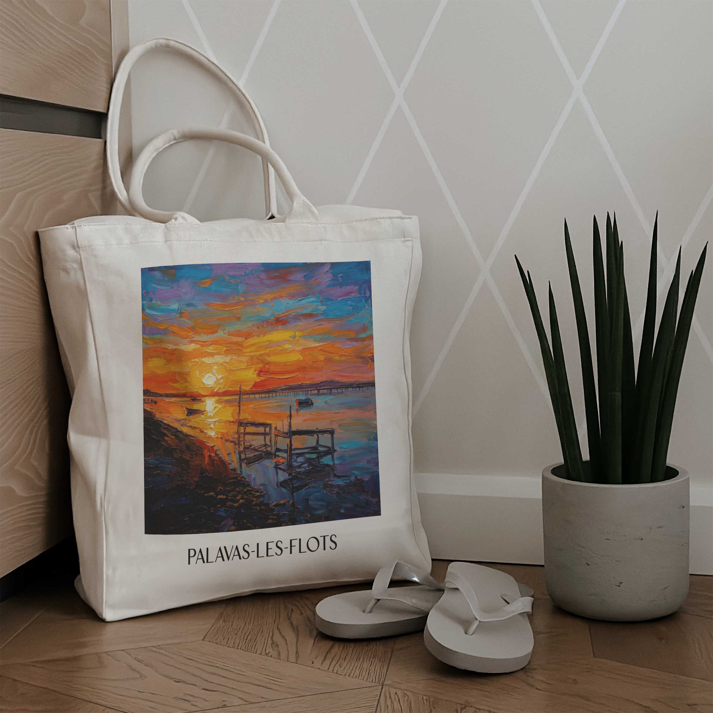 palavas-les-flots-okzitanien-frankreich-einkaufstasche-oil-painting-oelgemaelde