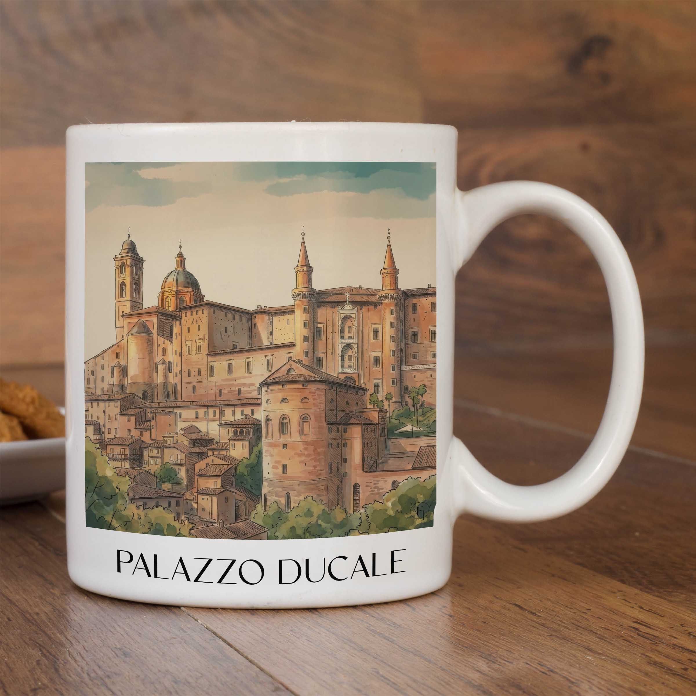 palazzo-ducale-urbino-italien-kaffeebecher-aquarell