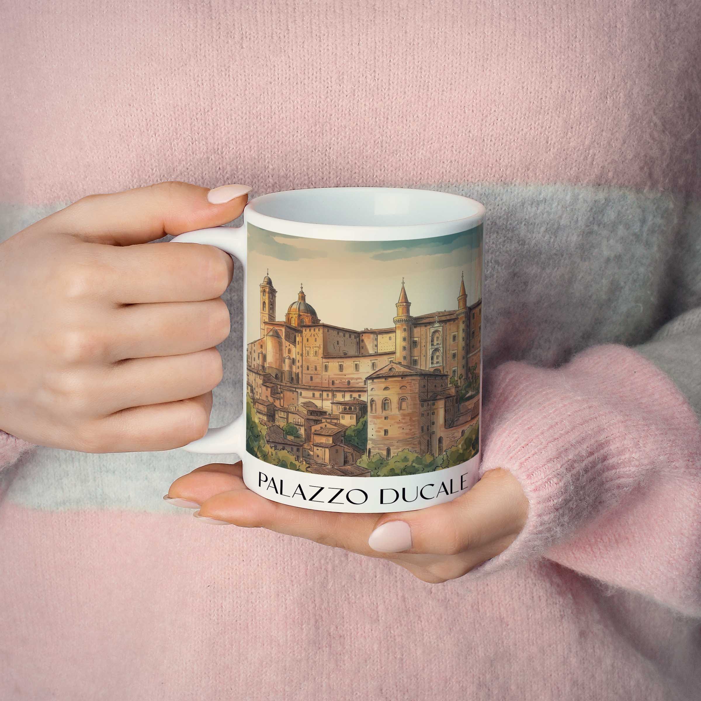 palazzo-ducale-urbino-italien-kaffeebecher-aquarell