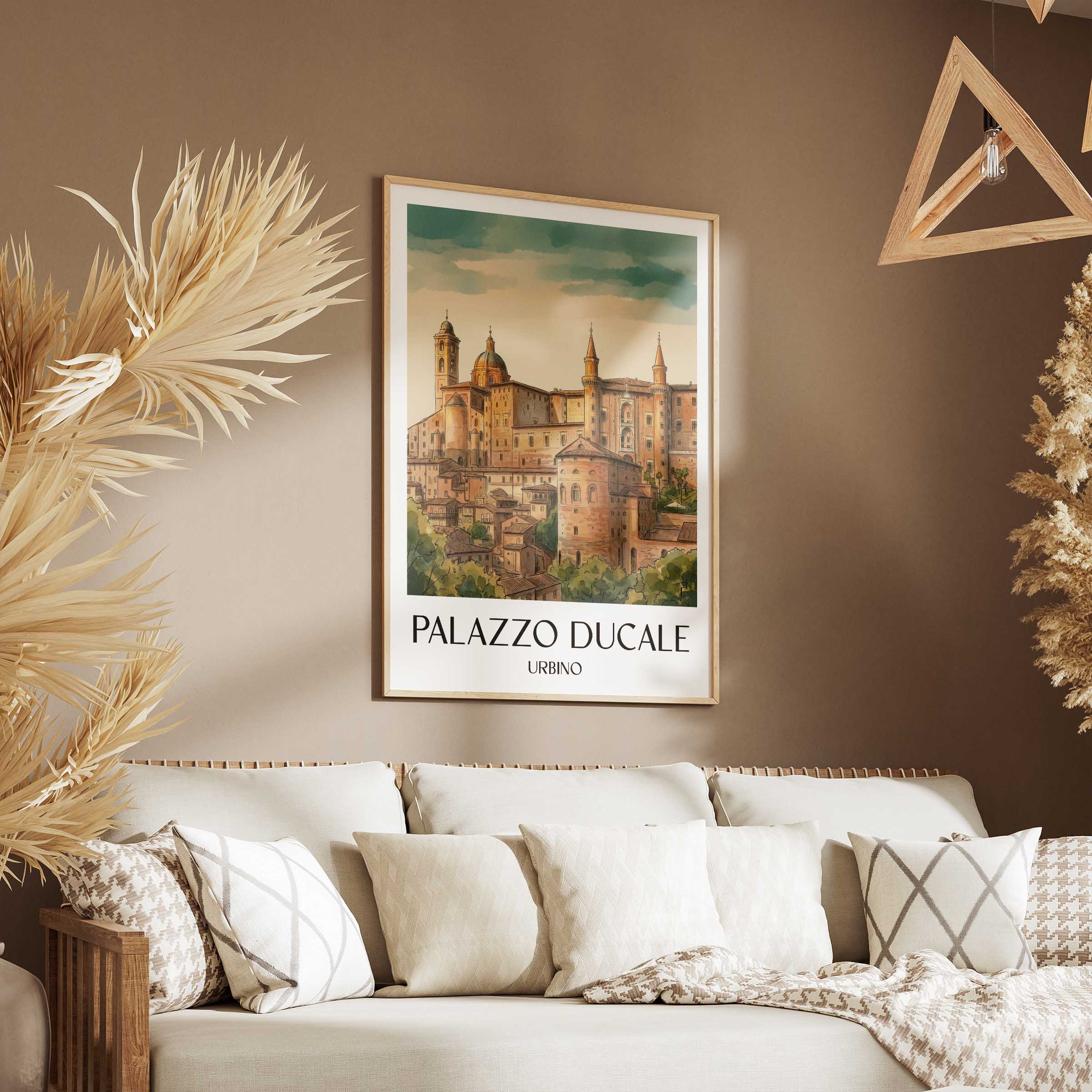palazzo-ducale-urbino-italien-poster-aquarell