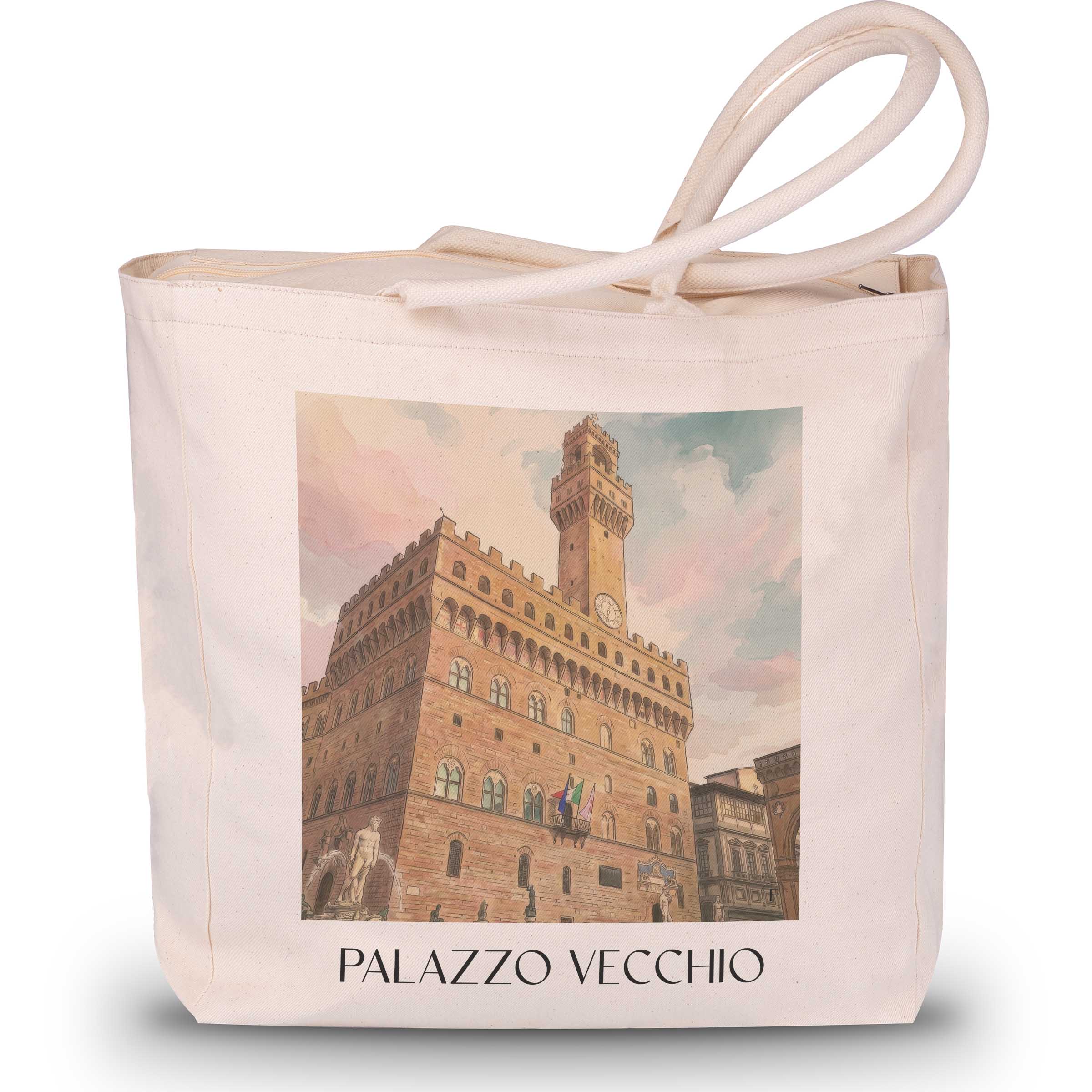 palazzo-vecchio-florenz-italien-einkaufstasche-aquarell