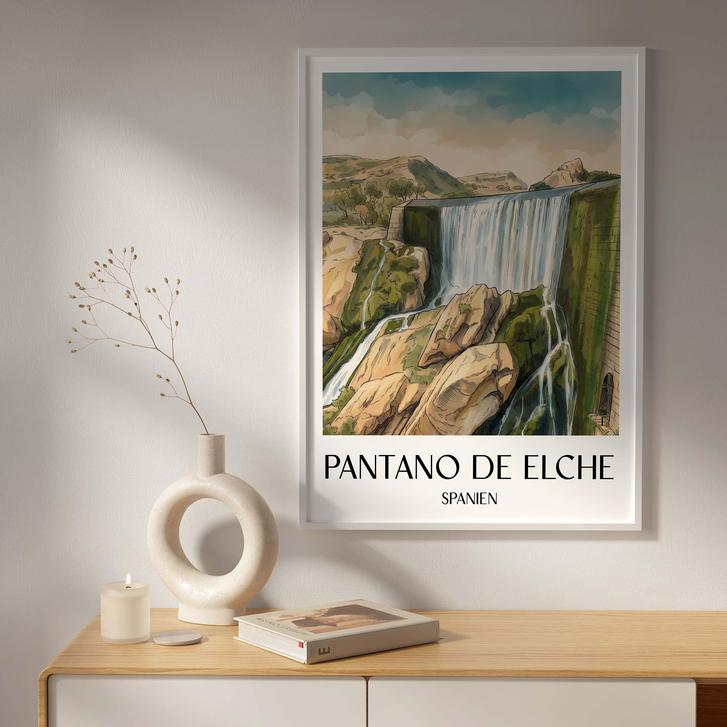 pantano-de-elche-spanien-spanien-poster-aquarell