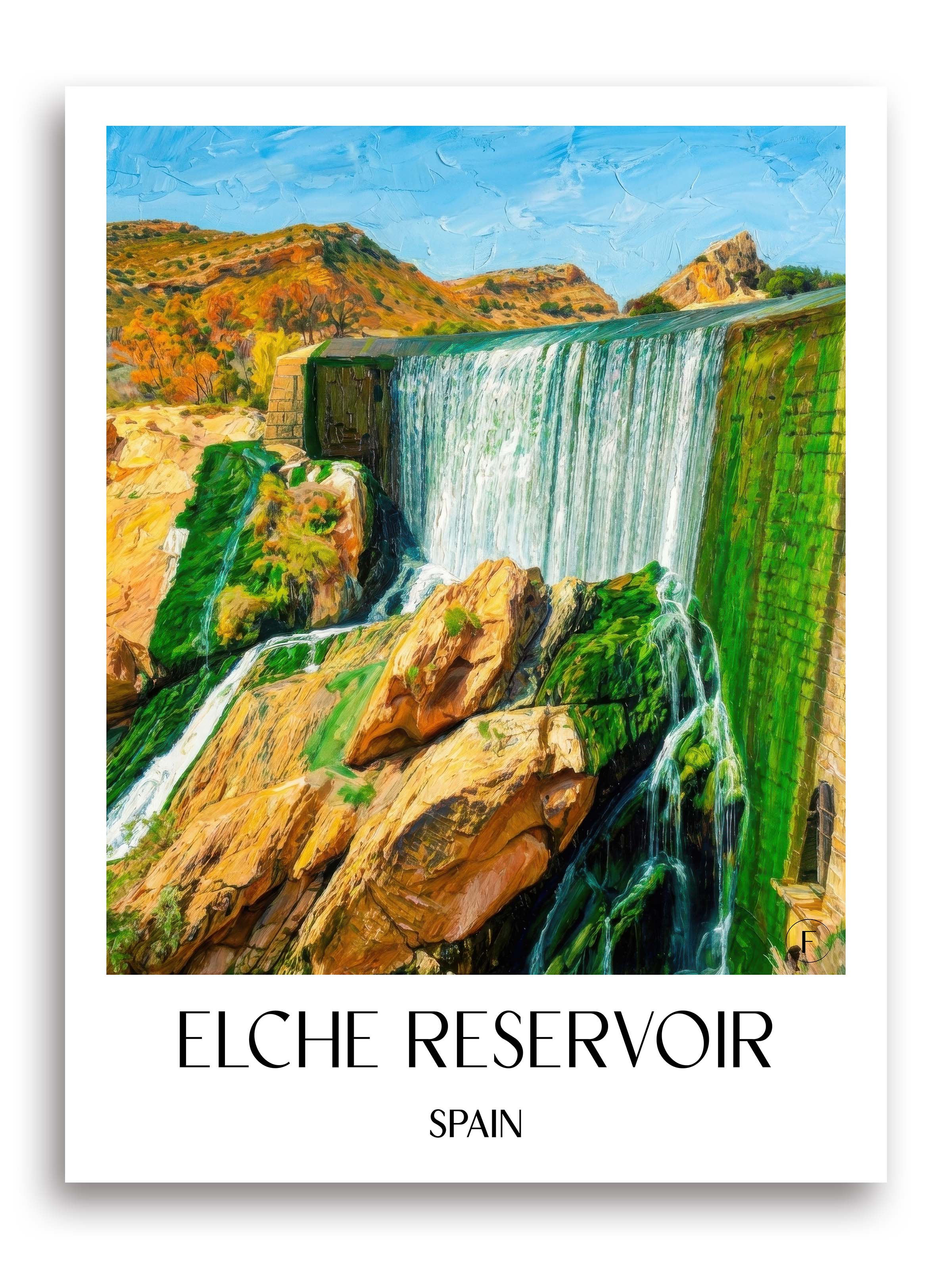 Pantano de Elche Poster - Spanien - Spanien Kunstdruck - Ölgemälde von A4 bis A1 - favplace