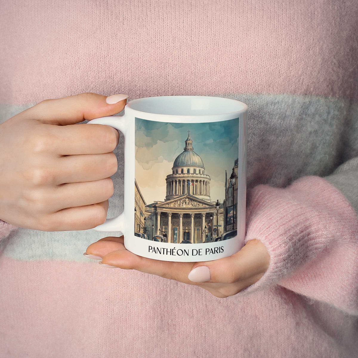 panthéon-paris-frankreich-kaffeebecher-aquarell