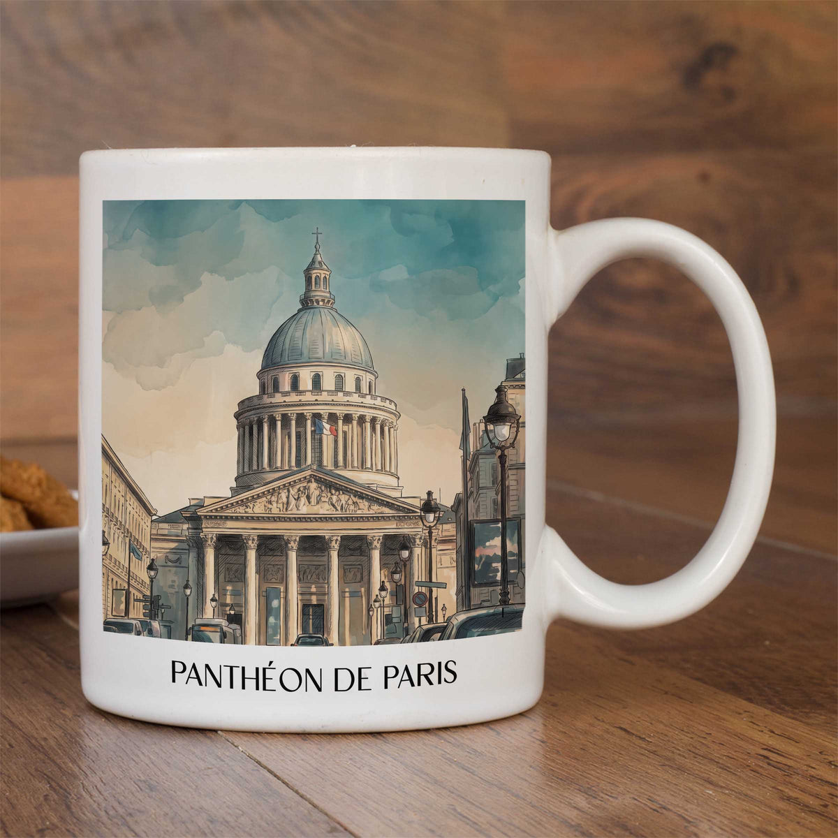 panthéon-paris-frankreich-kaffeebecher-aquarell