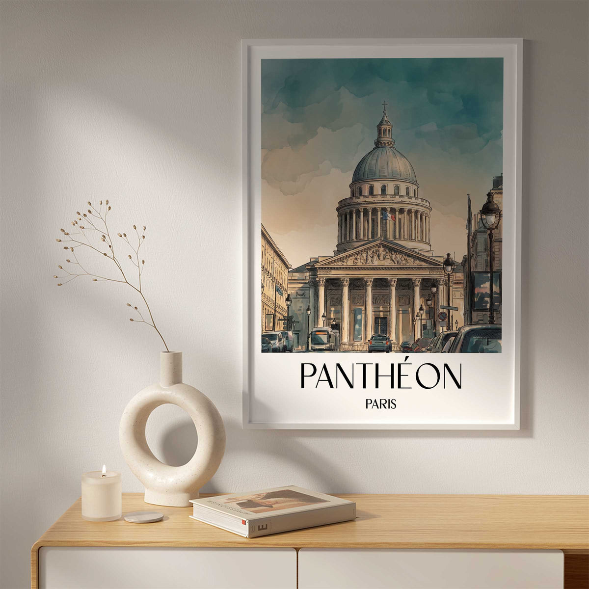 panthéon-paris-frankreich-poster-aquarell