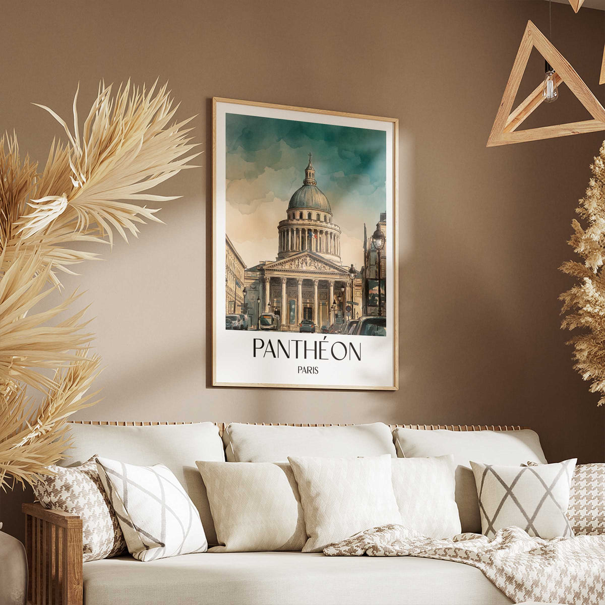 panthéon-paris-frankreich-poster-aquarell