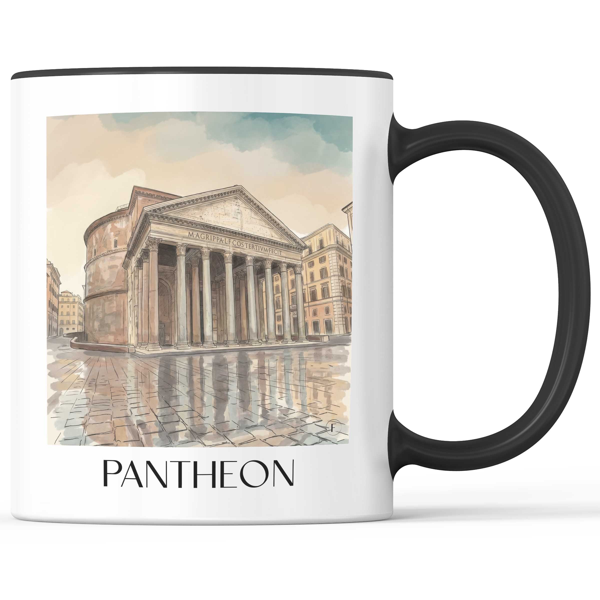 Pantheon Kaffeebecher - Rom - Italien Becher - Kaffeetasse im Aquarell Stil - favplace