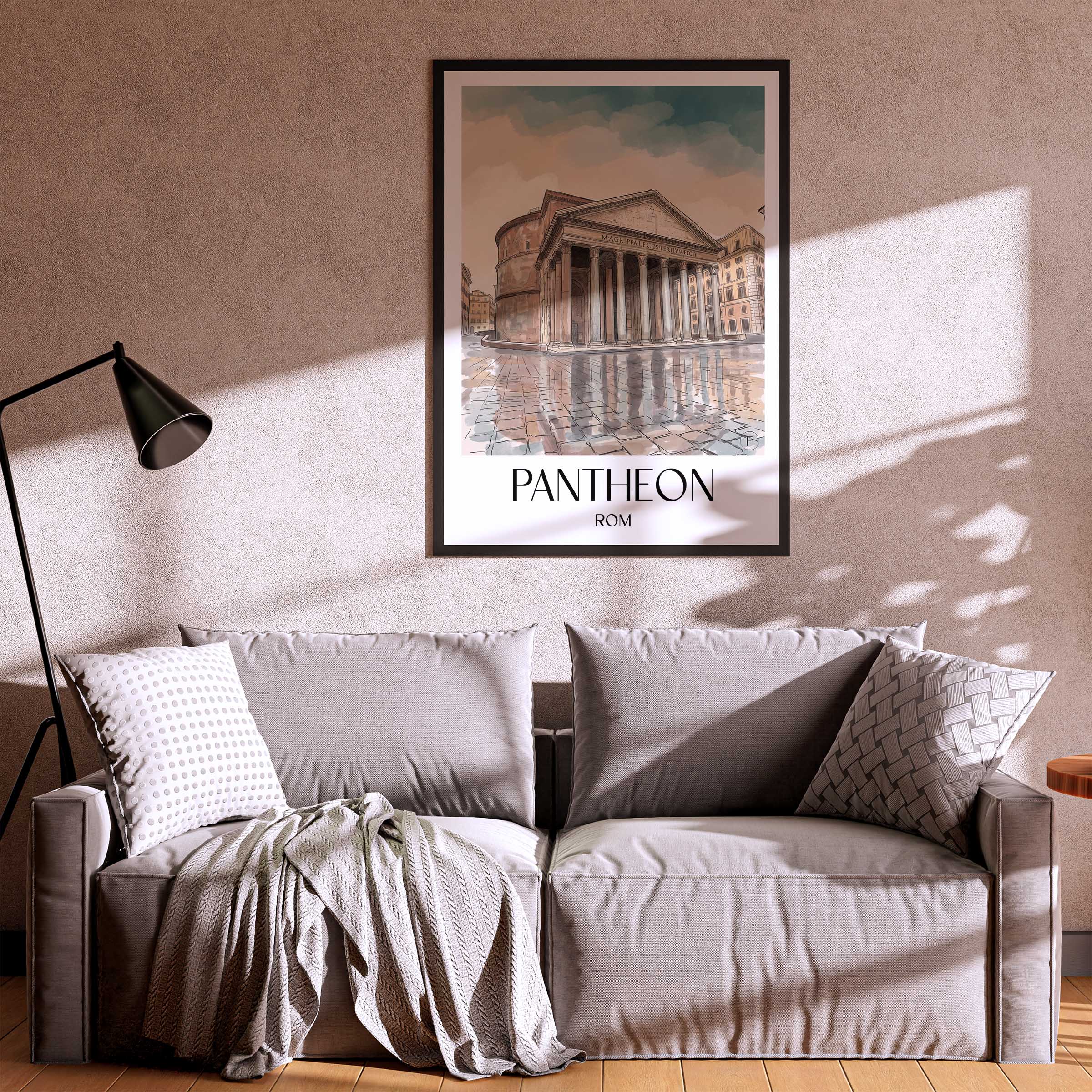 pantheon-rom-italien-poster-aquarell