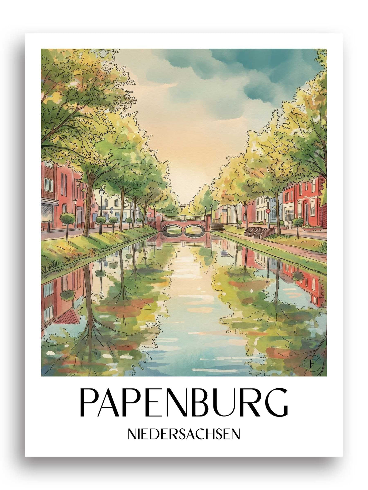 papenburg-niedersachsen-deutschland-poster-aquarell