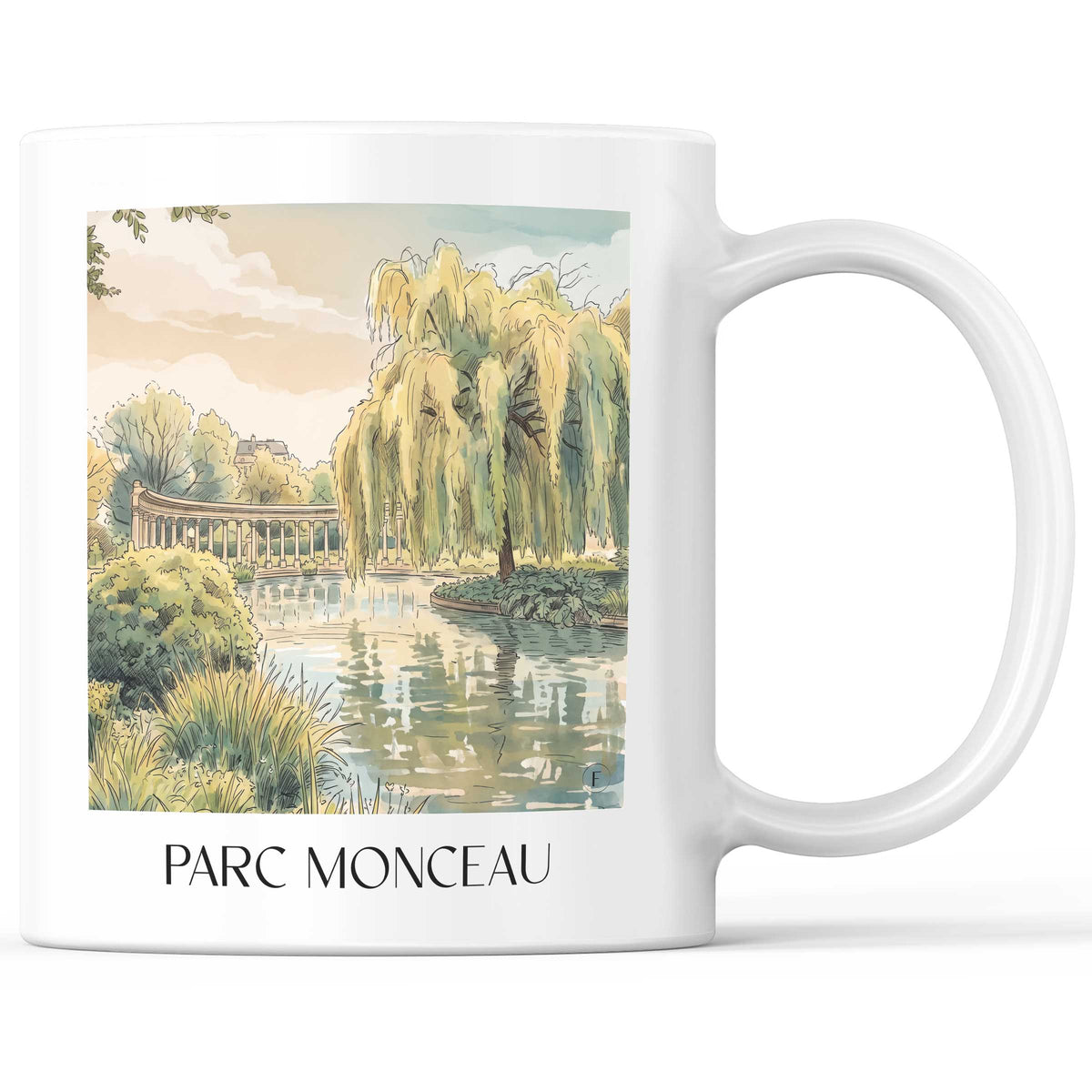 Parc Monceau Kaffeebecher - Paris - Frankreich Becher - Kaffeetasse im Aquarell Stil - favplace