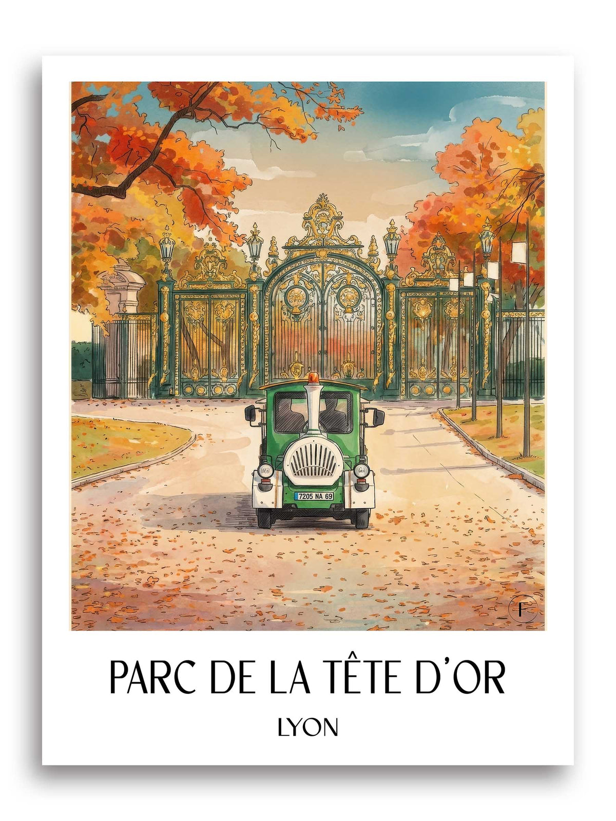 parc-de-la-tête-d'or-lyon-frankreich-poster-aquarell